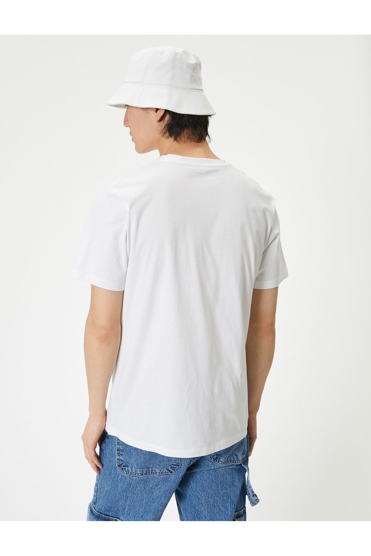 Koton-Printed T-Shirt Crew Neck Short Sleeve Cotton 4