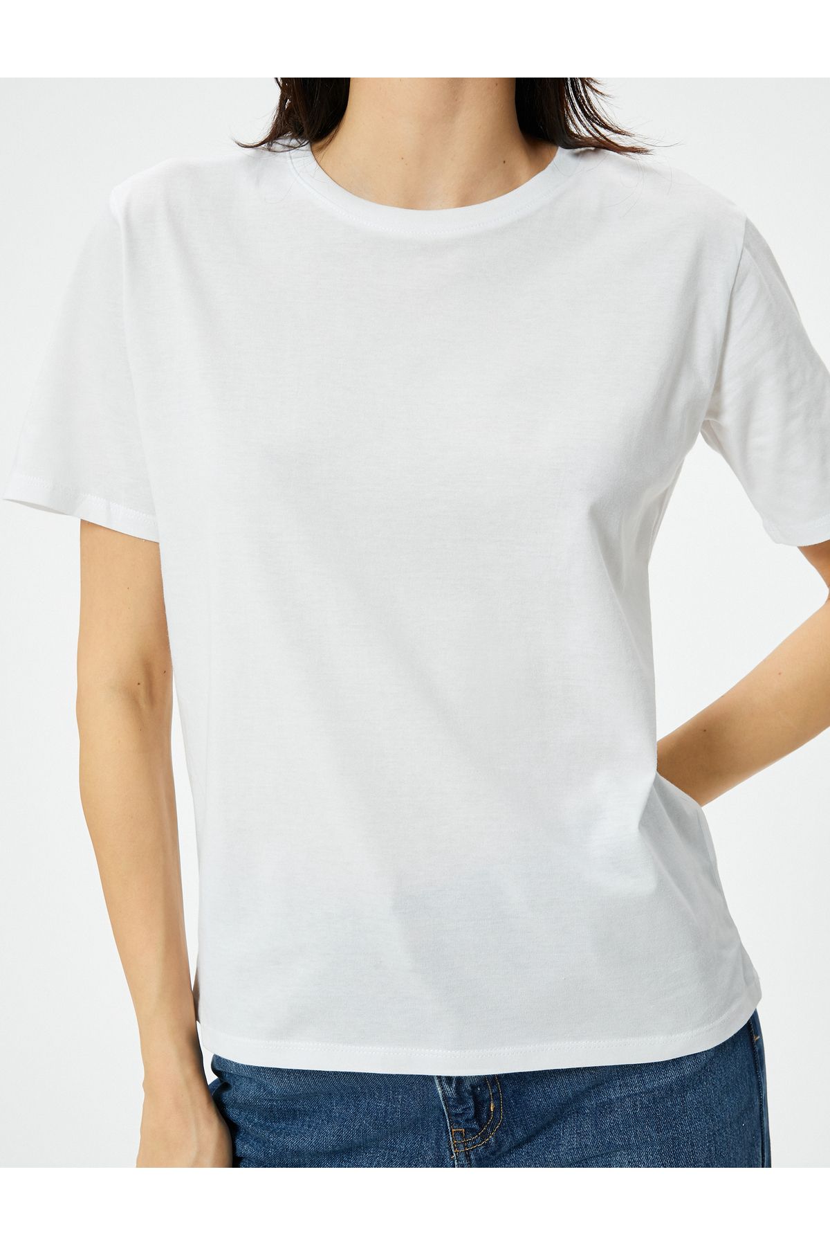Koton-Tricou de bază din bumbac cu mânecă scurtă 5
