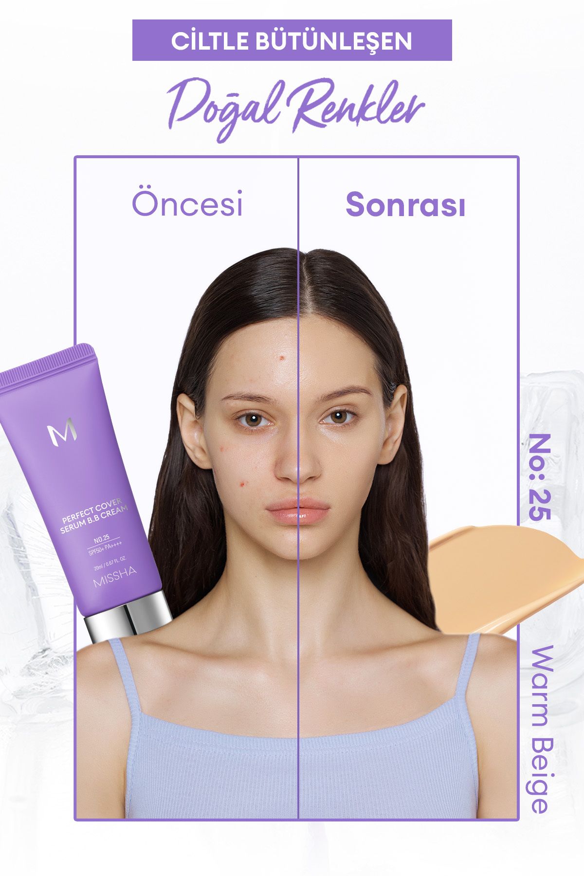 Missha-M Perfect Cover Serum Bb Cream - Ageing, Care and Bright Appearance, Spf50+/Pa++++ No:25 3