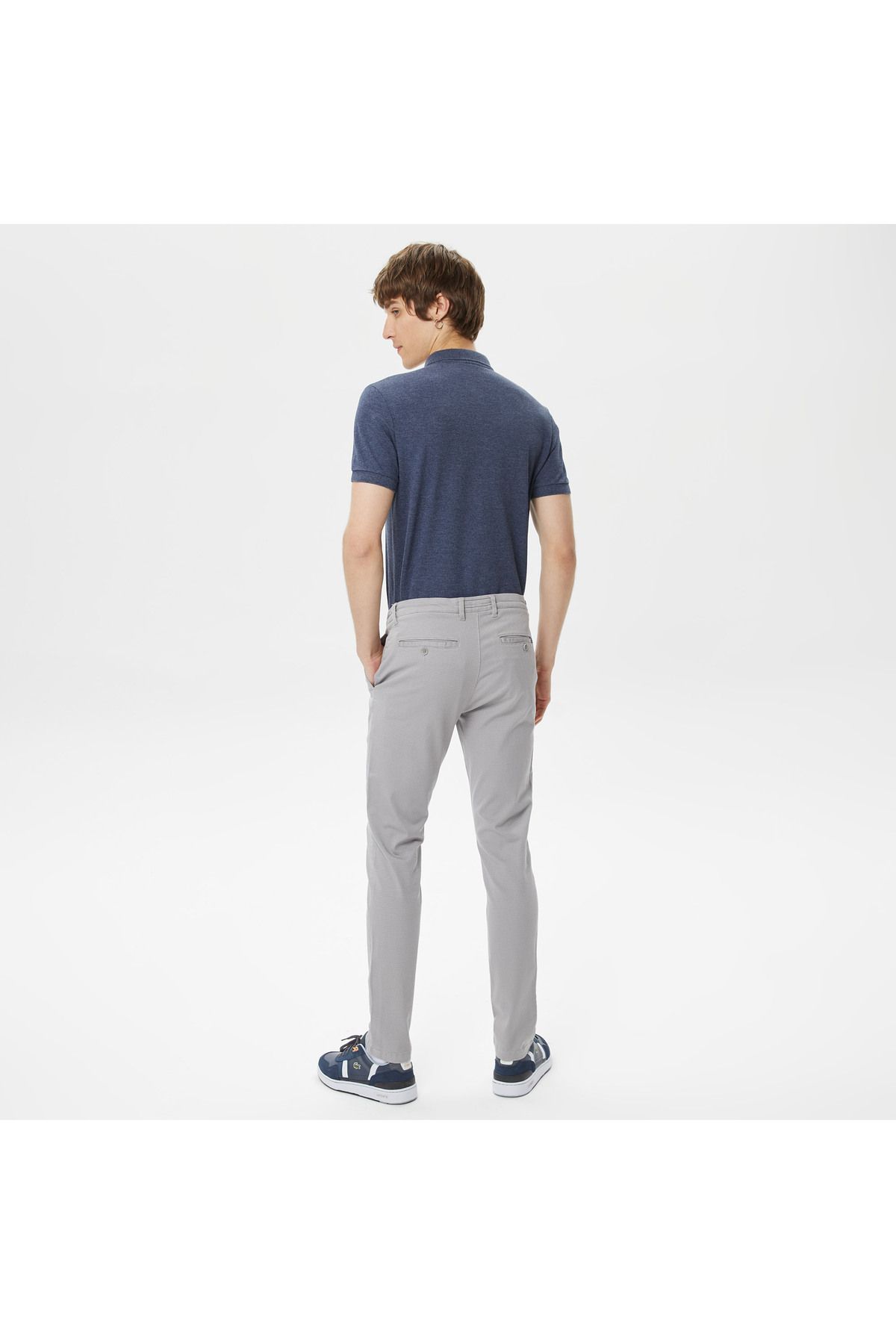 شلوار خاکستری مردانه باریک اورجینال Lacoste