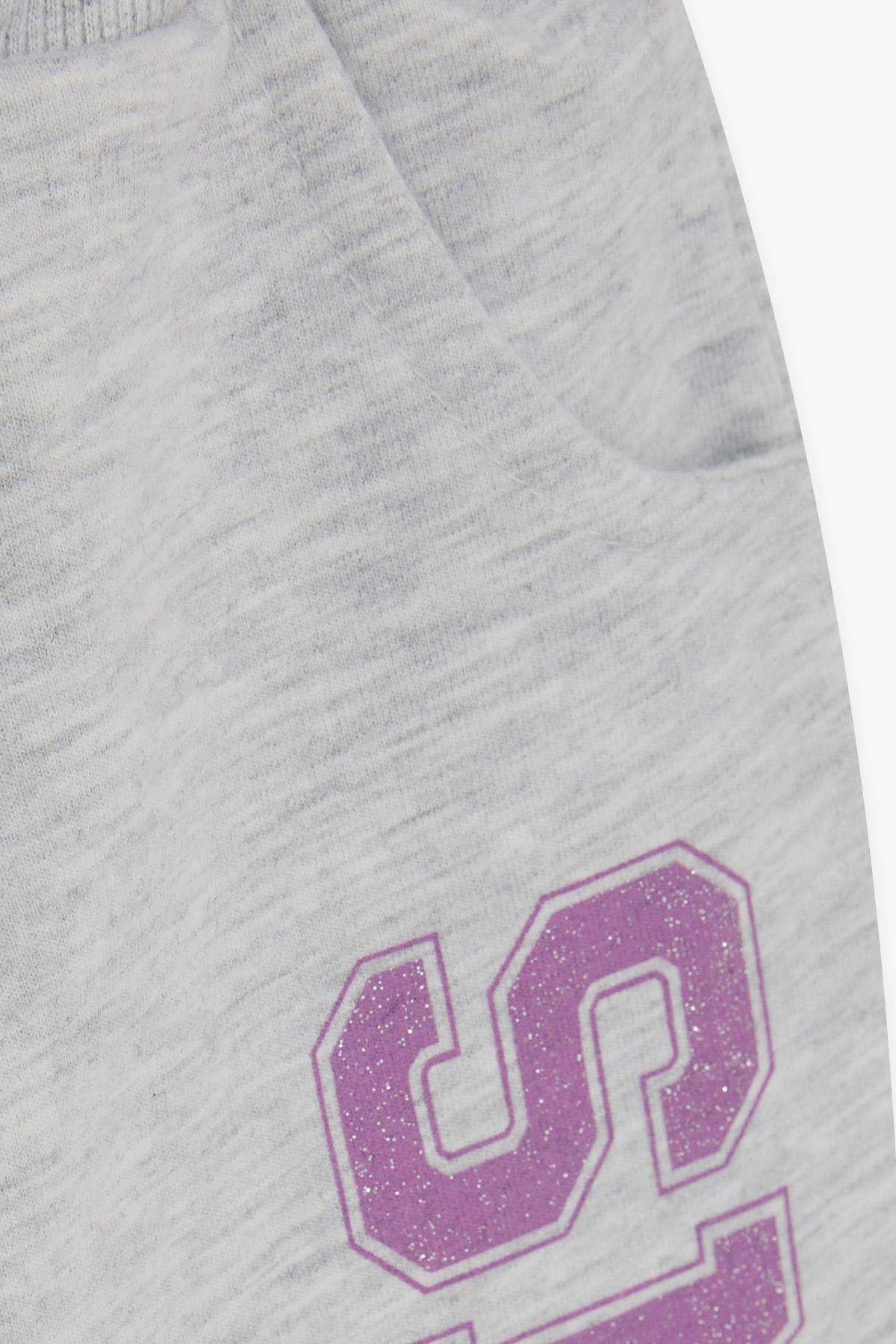 Breeze Kız Çocuk Eşofman Takımı Ayıcıklı Simli Yazı Baskılı 1.5-5 Yaş, Açık Gri Melanj fotoğrafı 6 (önizleme)