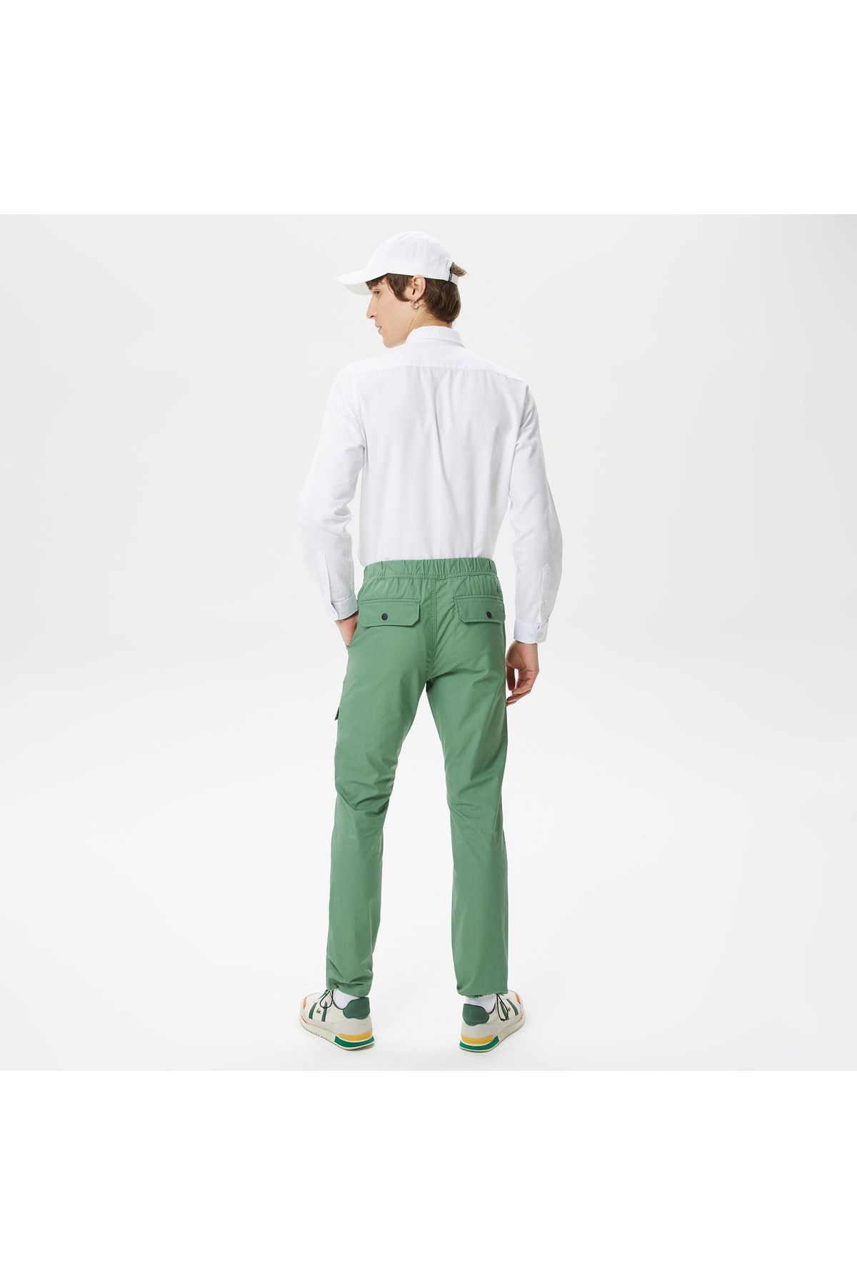 شلوار سبز مردانه خاکی اورجینال Lacoste