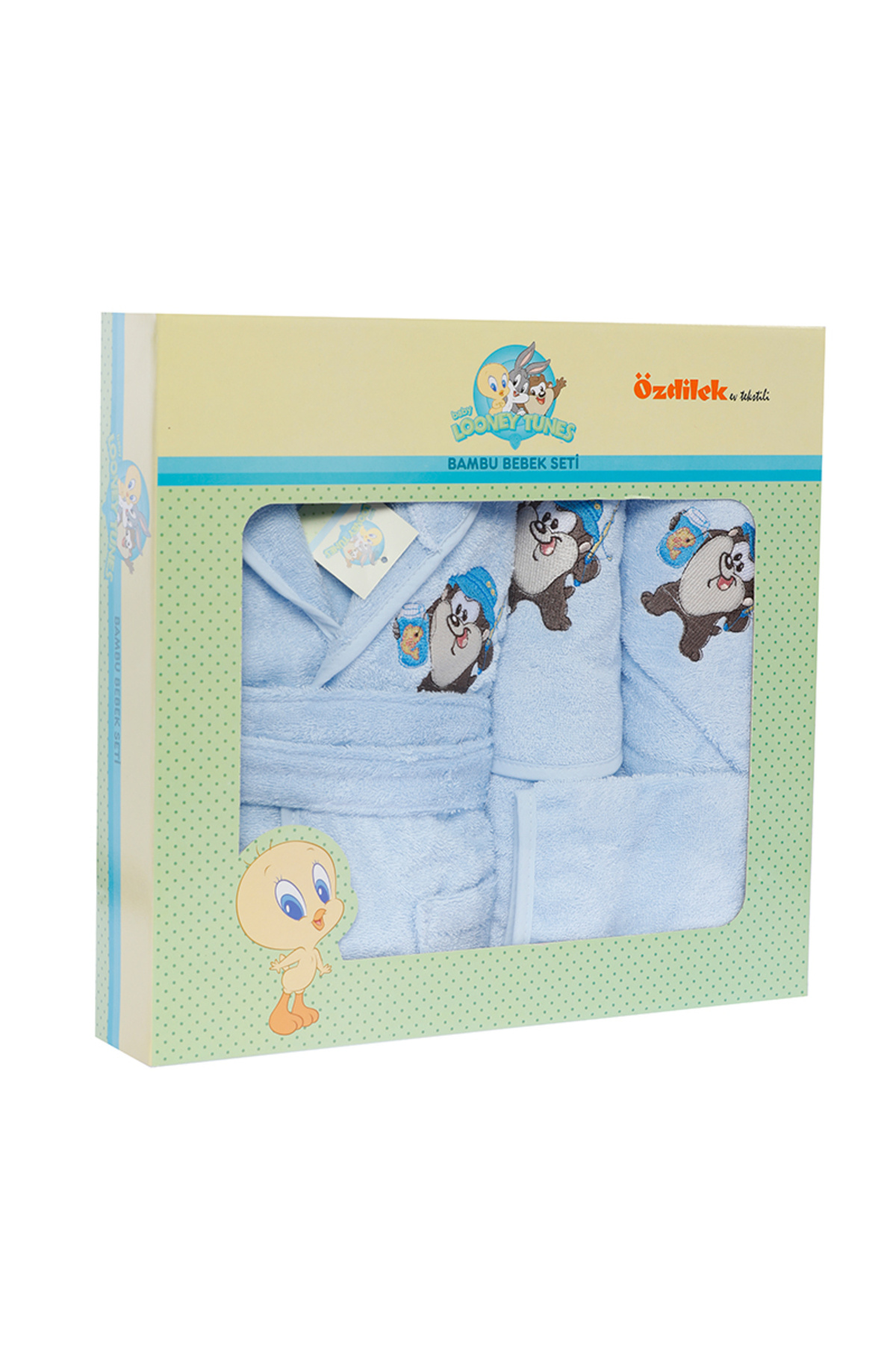 Özdilek Tazmania Lisans Nakışlı Bambu Yenidoğan Bebek Seti fotoğrafı 3 (önizleme)