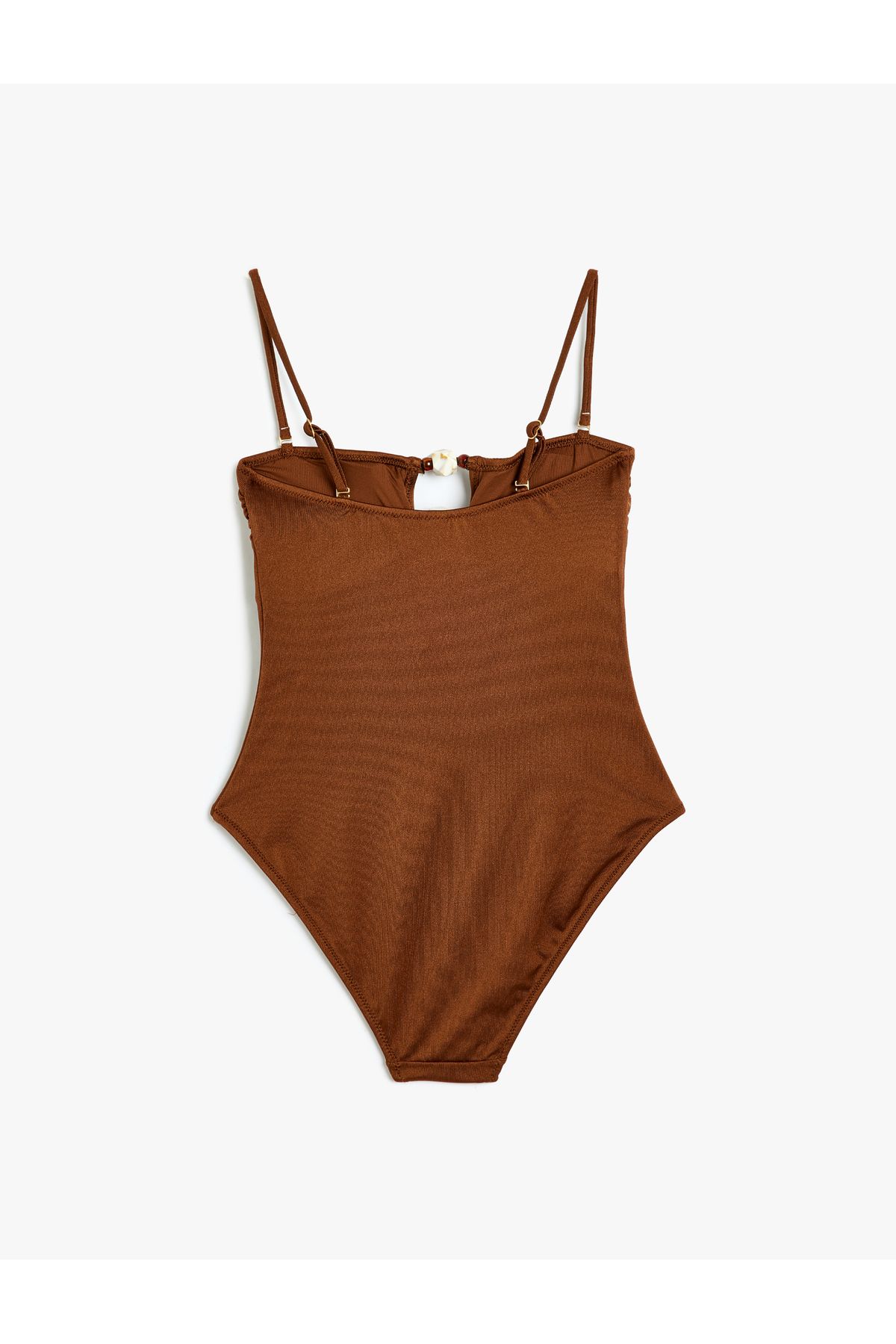 Koton-X Şahika Ercümen - Strapless Swimsuit Window Detail Beaded Removable Thin Strap Shiny 8