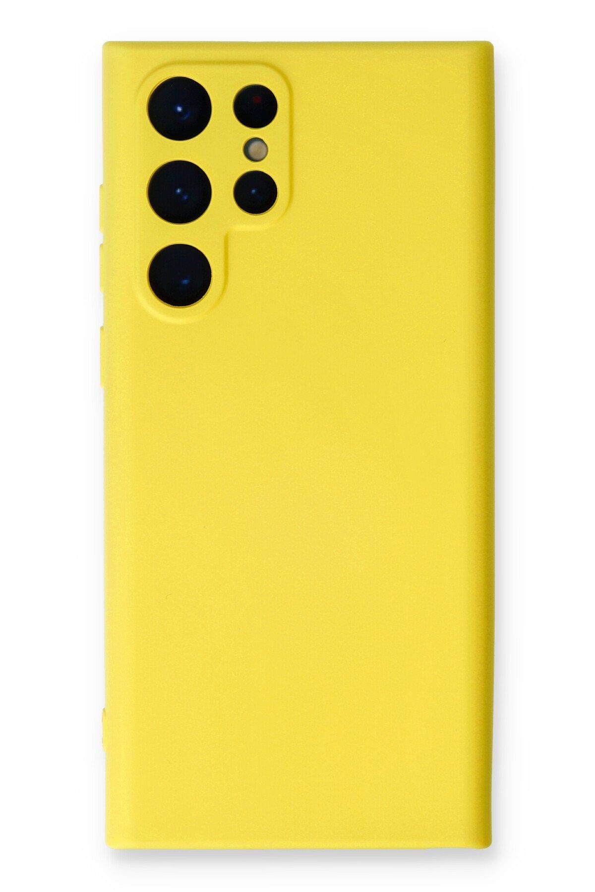 NewFace Galaxy S24 Ultra Uyumlu Kılıf Nano içi Kadife Silikon - Sarı