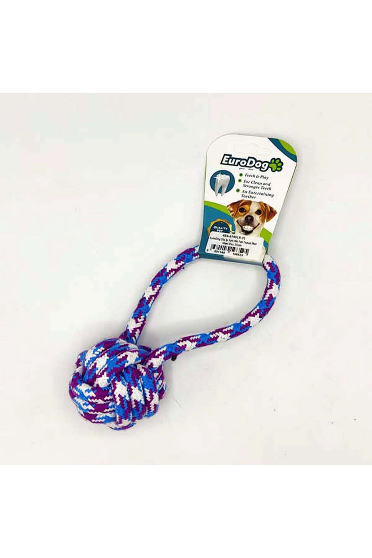 Eurodog Diş İp Tek Hlk.Tek Topuz Mor Mavi Bey.30cm YKTSN