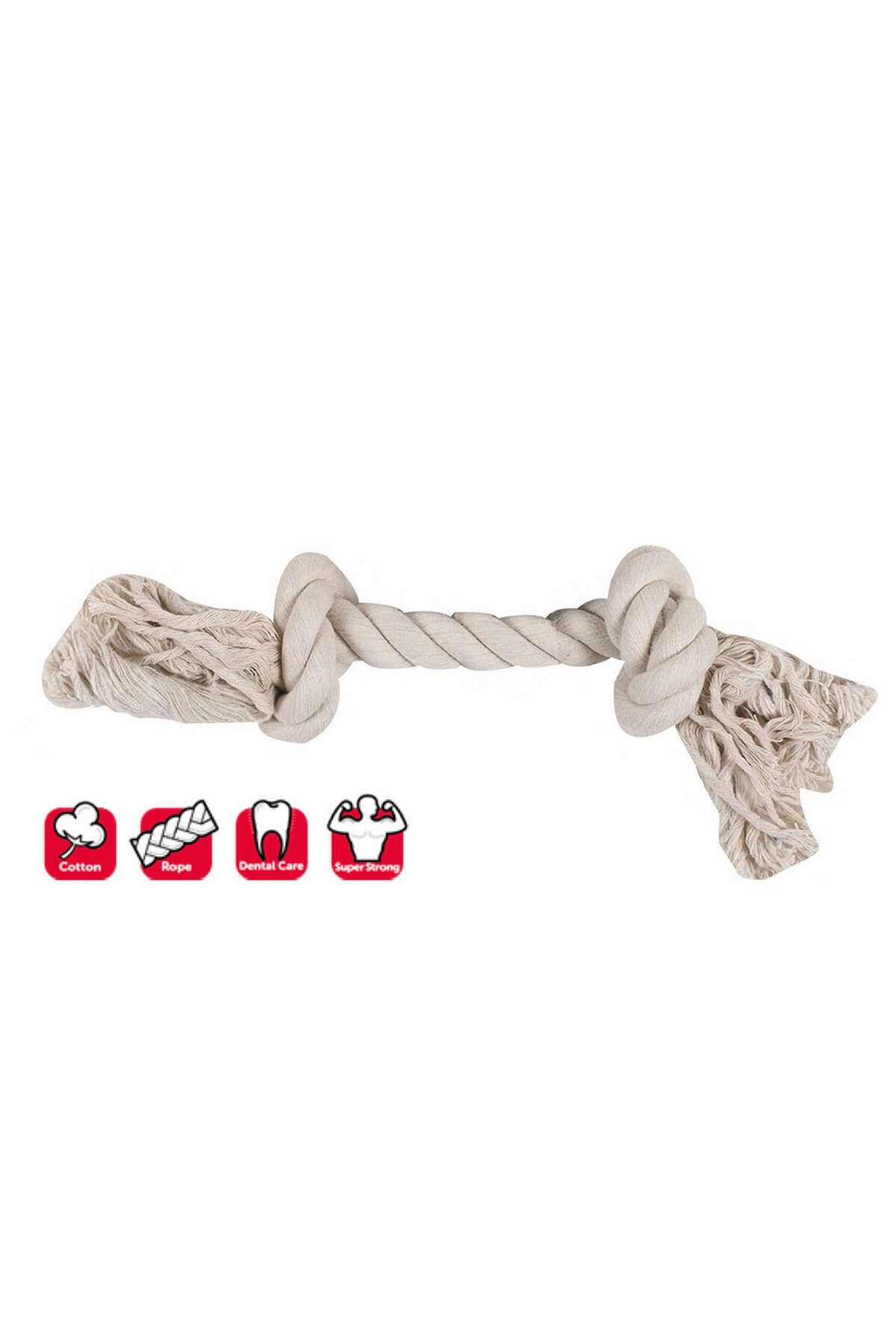 Karlie Karlıe 2 Düğümlü İp Köpek Oyu. S 22 Cm Beyaz BSTMY