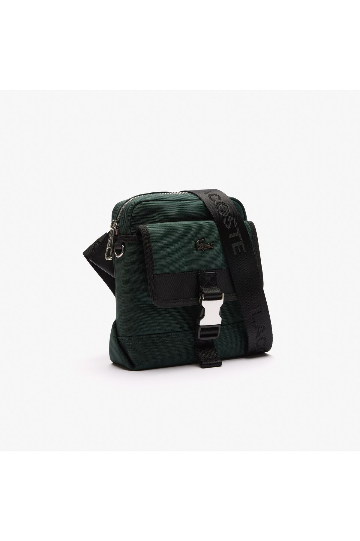 کیف شانه ای سبز مردانه دوربین تیره Lacoste