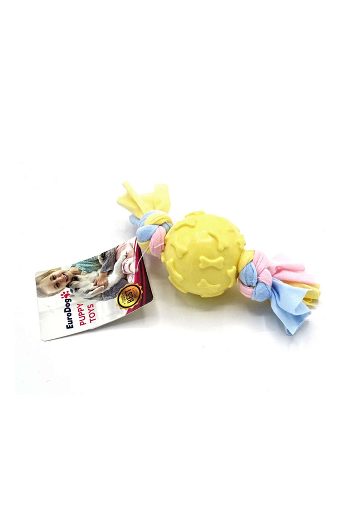 Eurodog Puppy Toys Sarı Kemik Des.Top Diş Kaş.Oy. YKTSN
