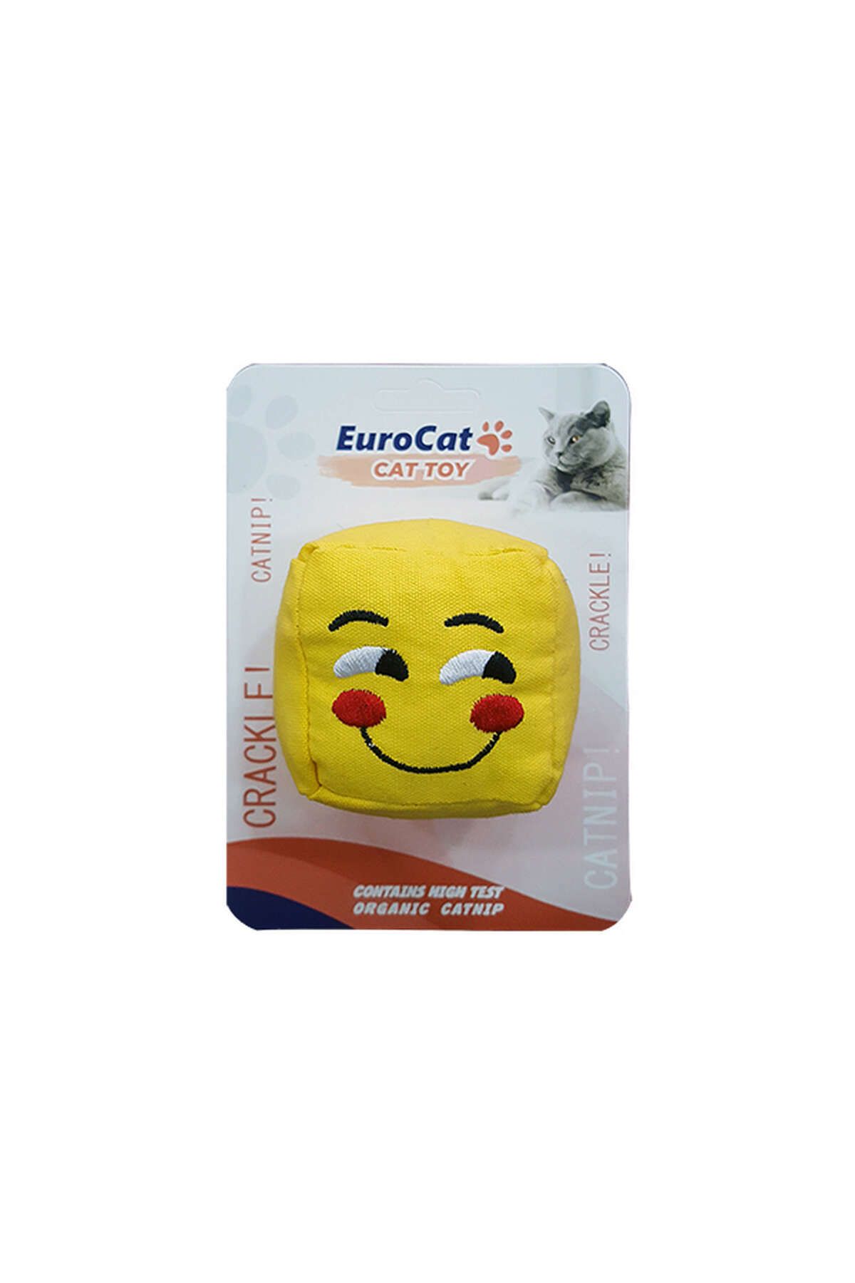 Eurocat Kedi Oyuncağı Gülen Smiley Küp 6 cm GLSTD