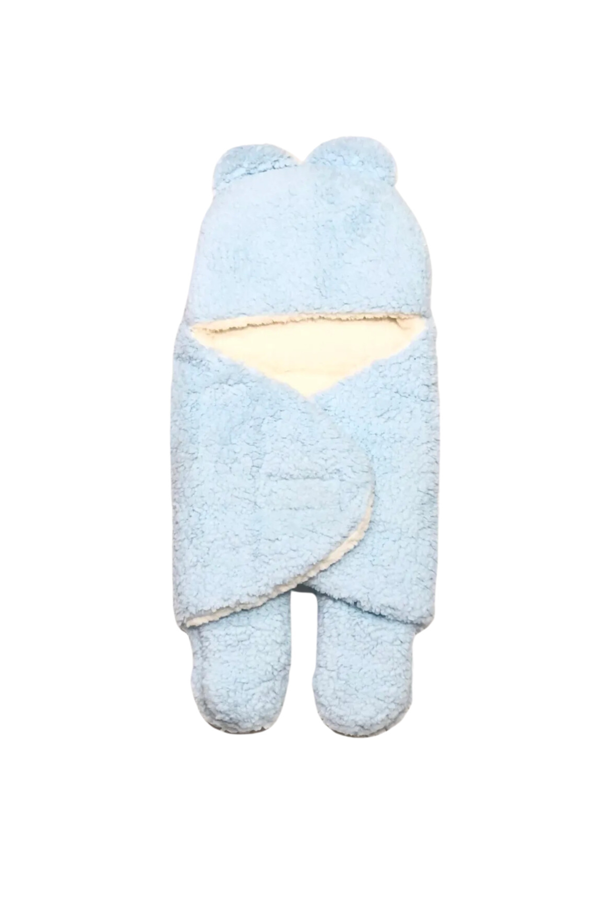 Genel Markalar Bebek Kapüşonlu Ayaklı Kundak Battaniyesi, Yenidoğan Kışlık Bebek Yumuşak Sıcak Pamuk Uyku Tulumu fotoğrafı 3 (önizleme)