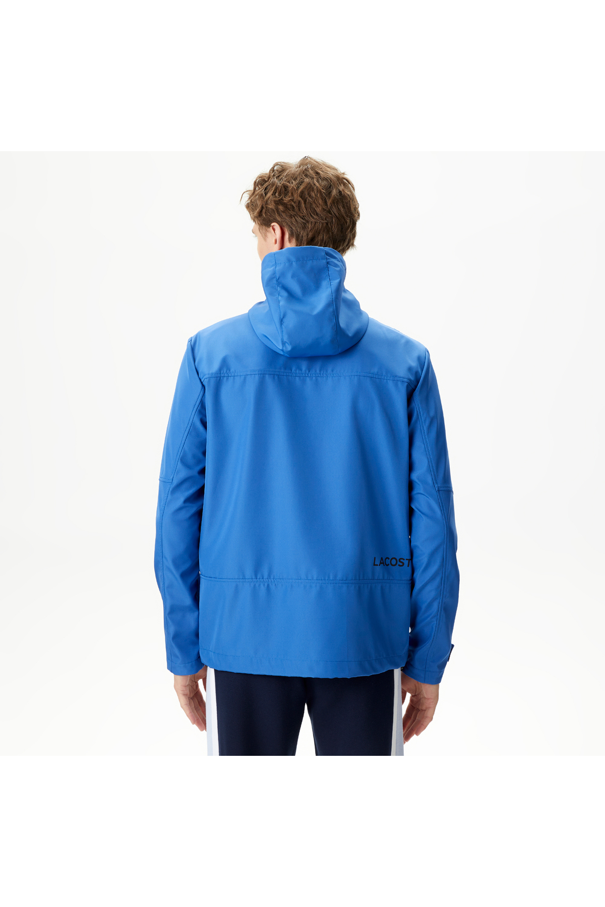 Lacoste  Erkek Kapüşonlu Mavi Yağmurluk - Görsel 2