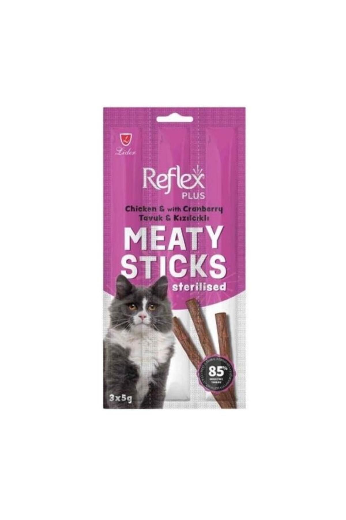 Orqinel Plus Meaty Sticks Tavuklu ve Kızılcıklı Kısırlaştırılmış Kedi Ödül Çubuk (3x5gr) 15 gr (:0