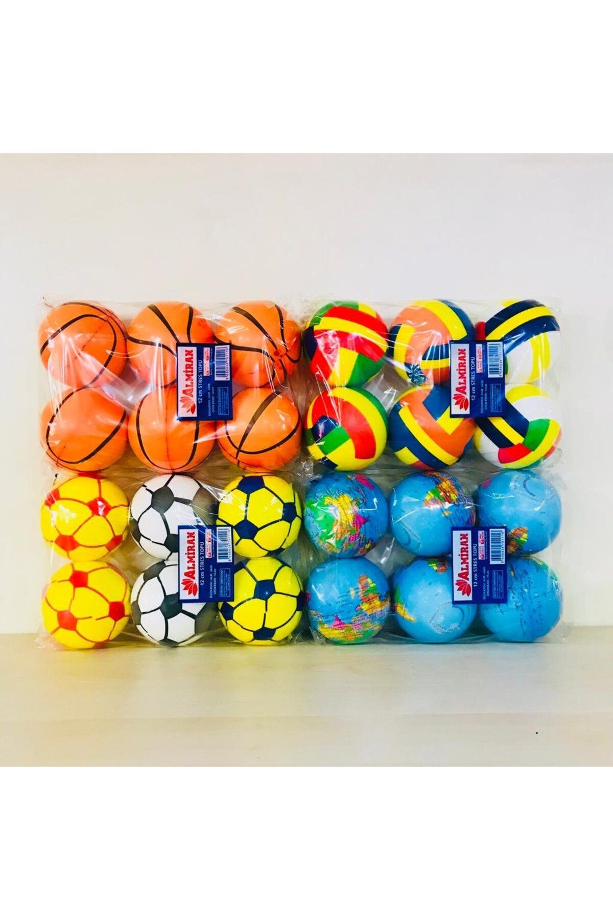 gnsstore Stres Topu Büyük Renkli 12 Cm 6 Adet