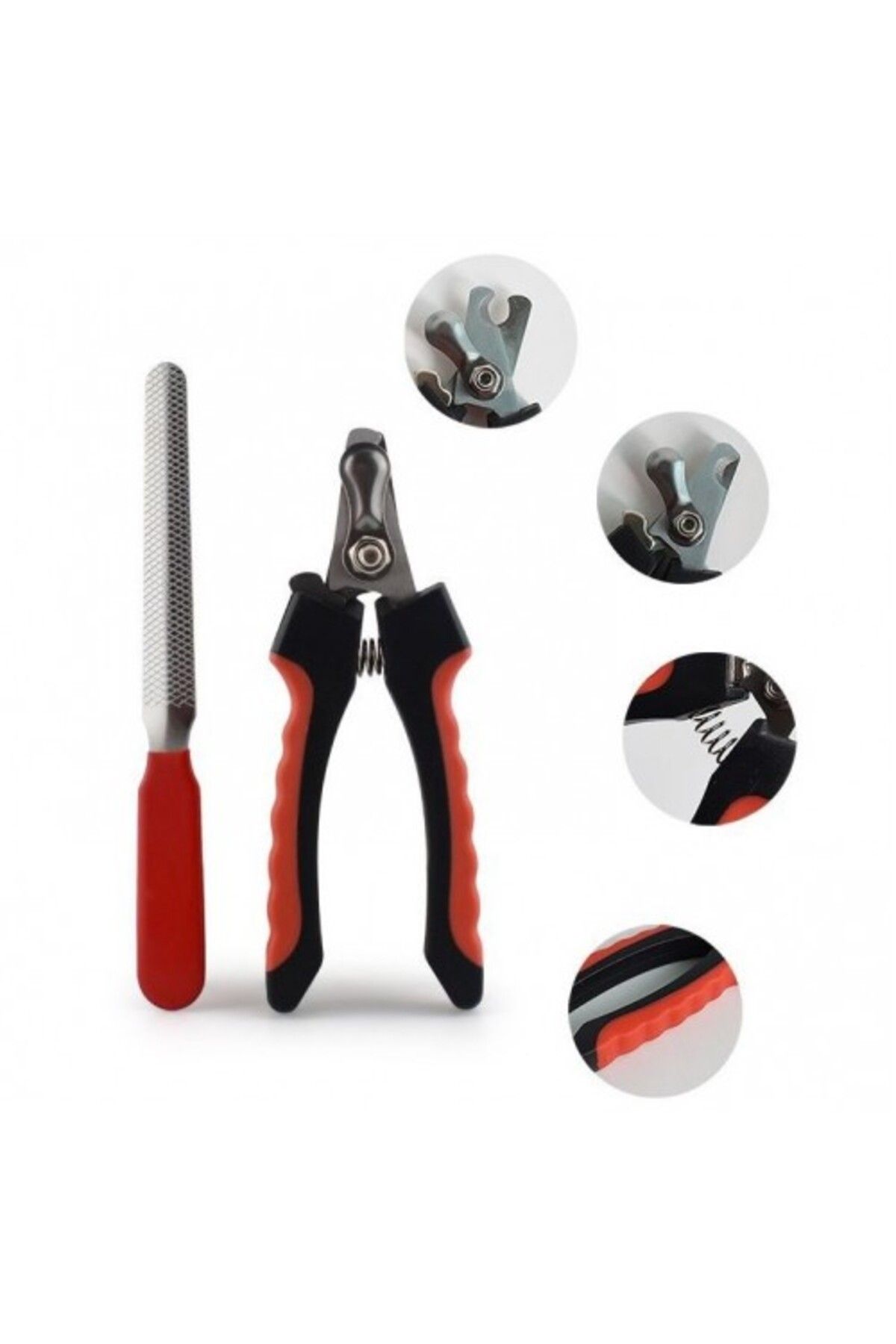 OEM Yaylı Evcil Hayvan Tırnak Makası - Paslanmaz Çelik Törpülü Set