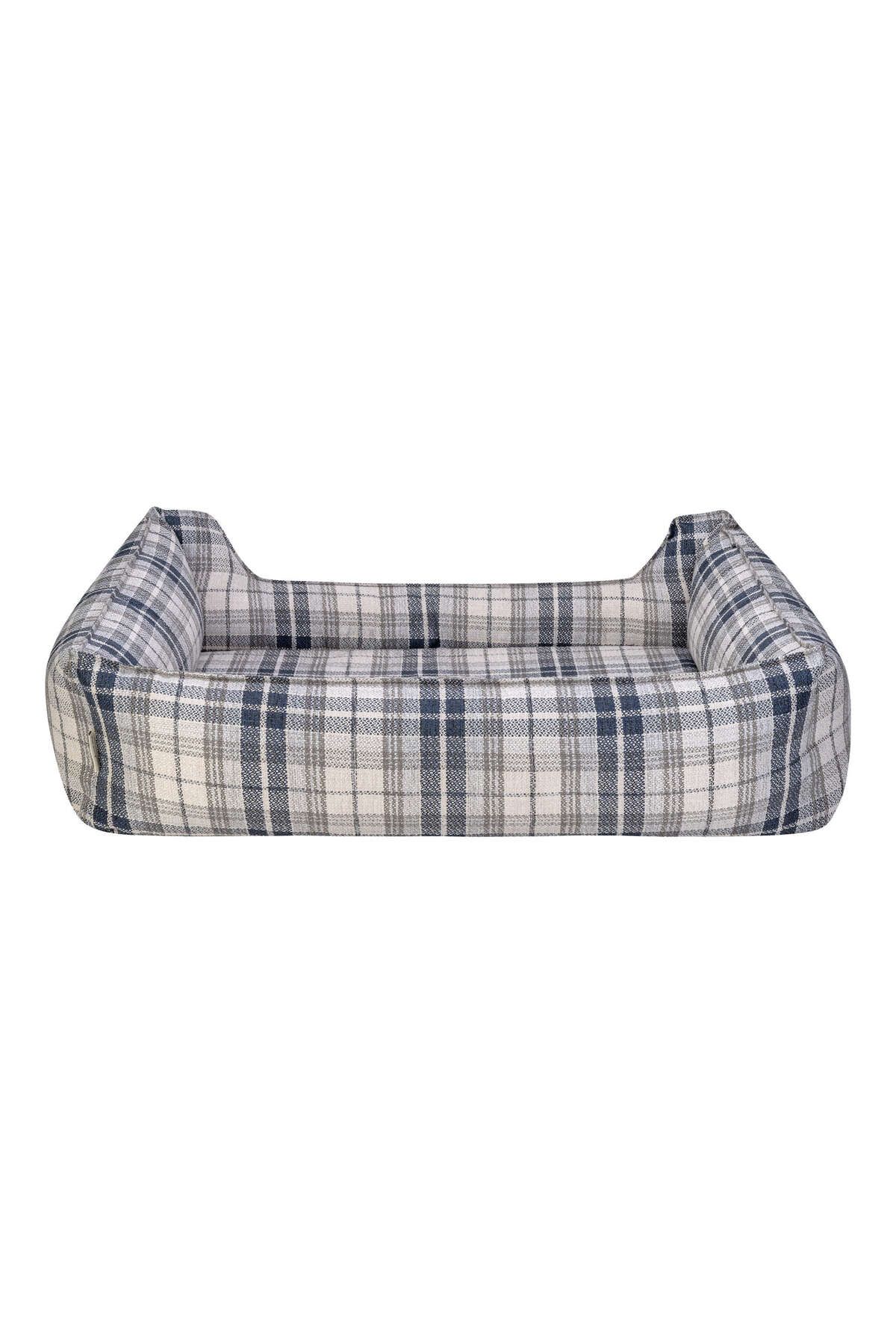 Pet Comfort-Navy Blue Checked Delta Varius Dog Bed - L 80X105Cm 639140 3