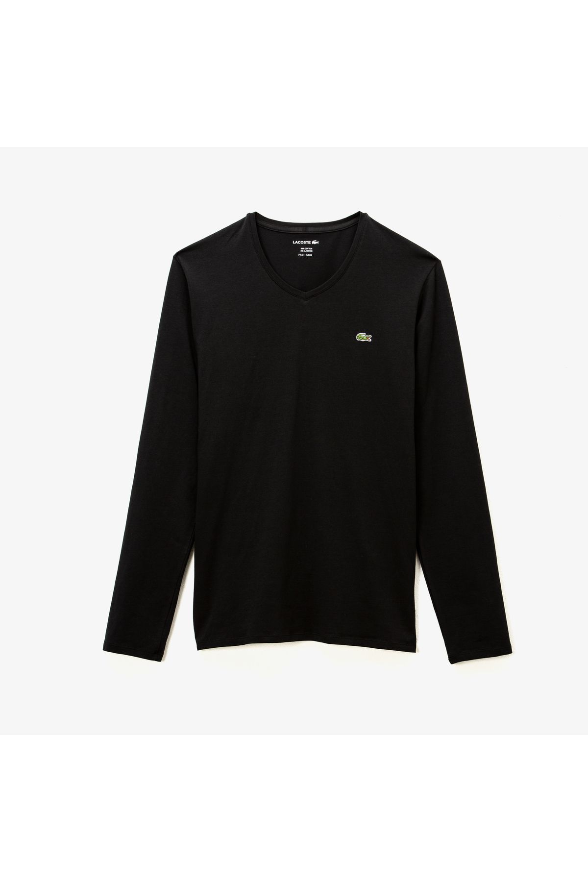 سویشرت مشکی مردانه تی شرت آستین بلند V Neck Lacoste