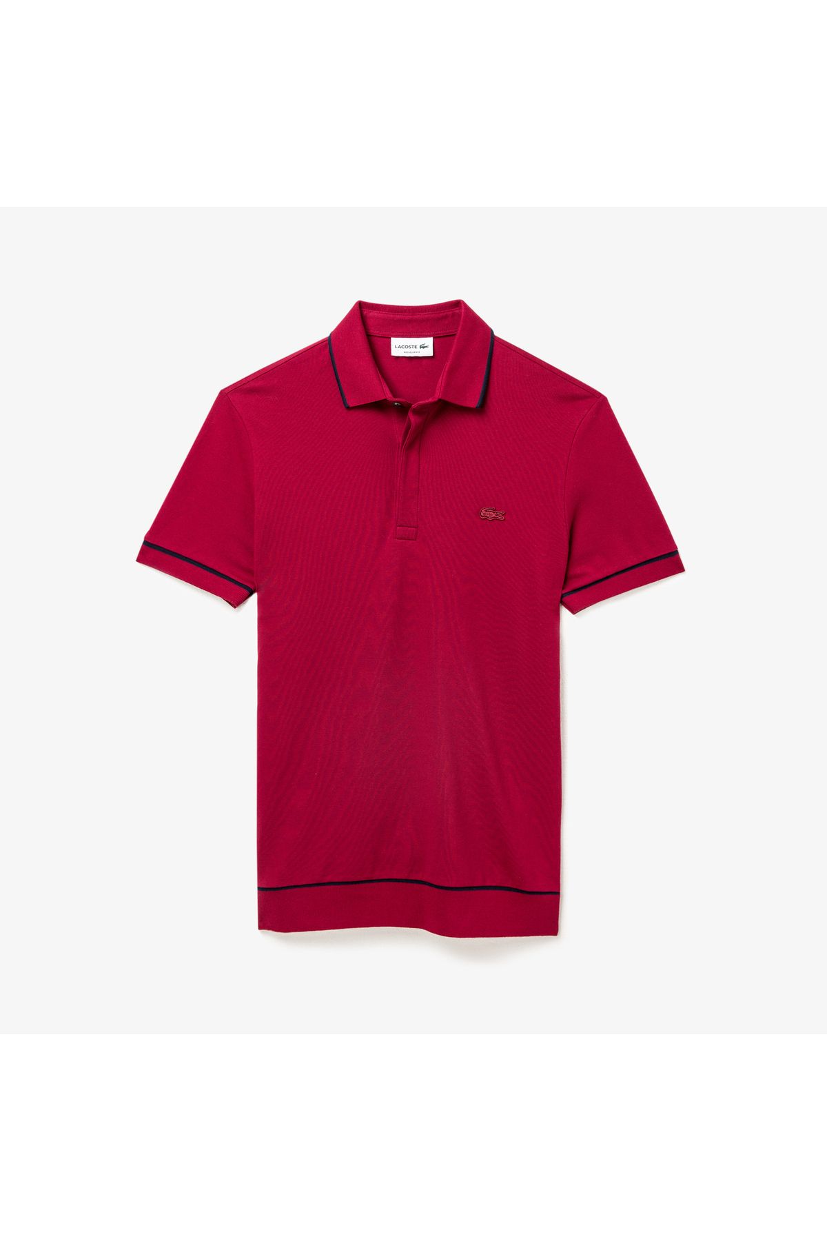 تی شرت یقه پولو قرمز مردانه چوگان متناسب با به طور منظم Lacoste