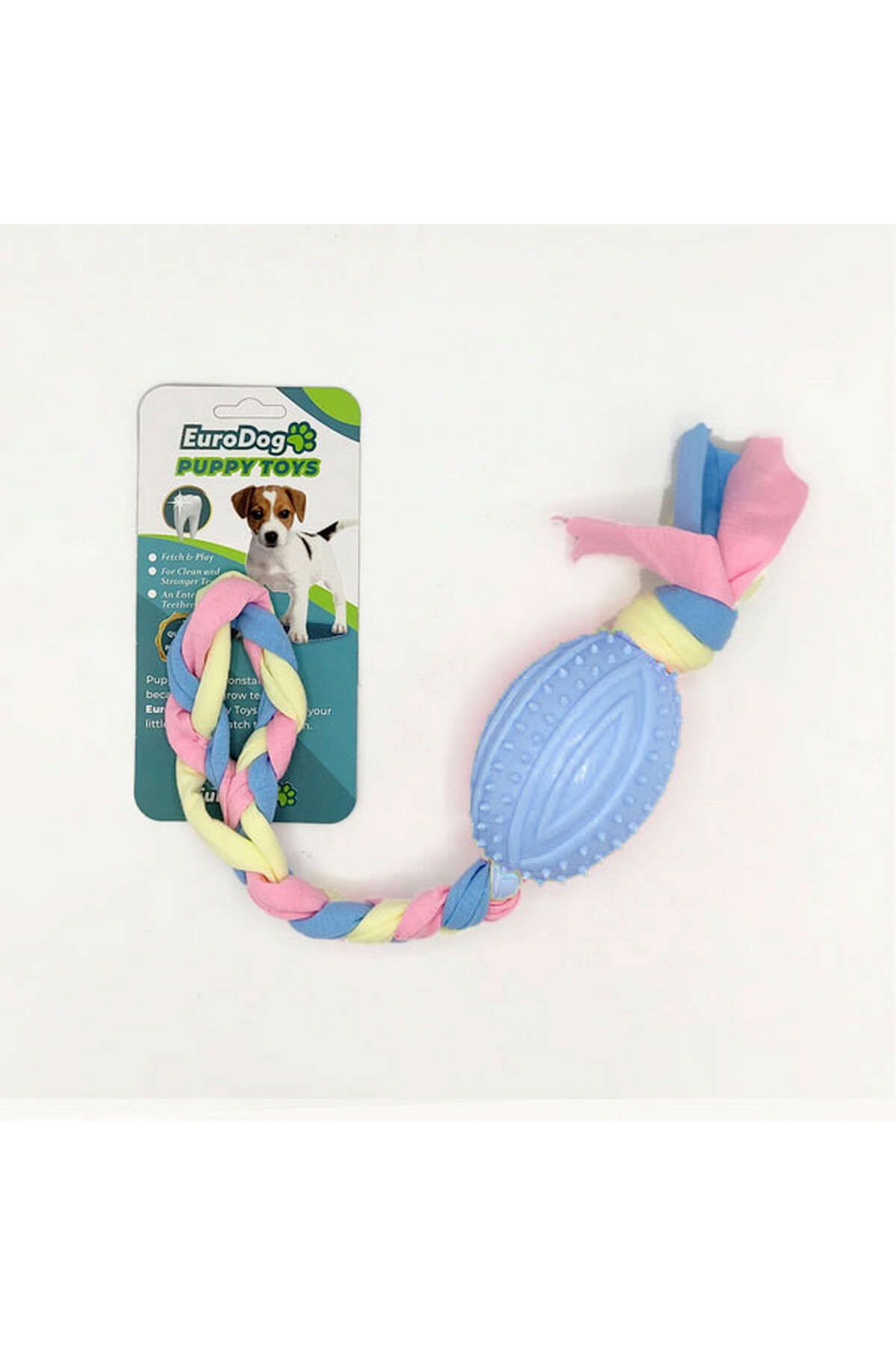 Eurodog Puppy Toys Mavi Rugby Topu Diş Kaşıma Oy. YKTSN