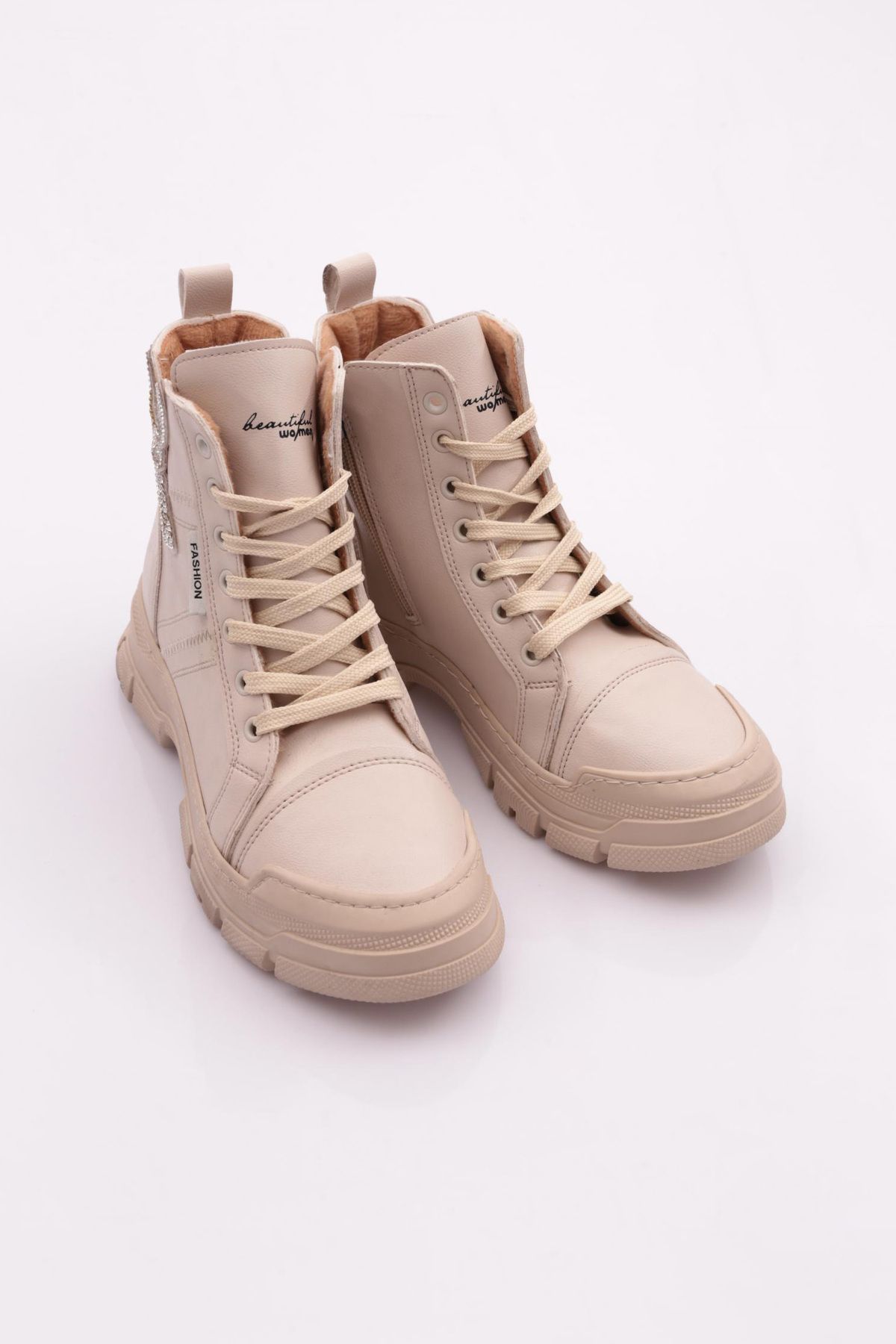 DGN-Beige Women's Boots - 078 Model 2