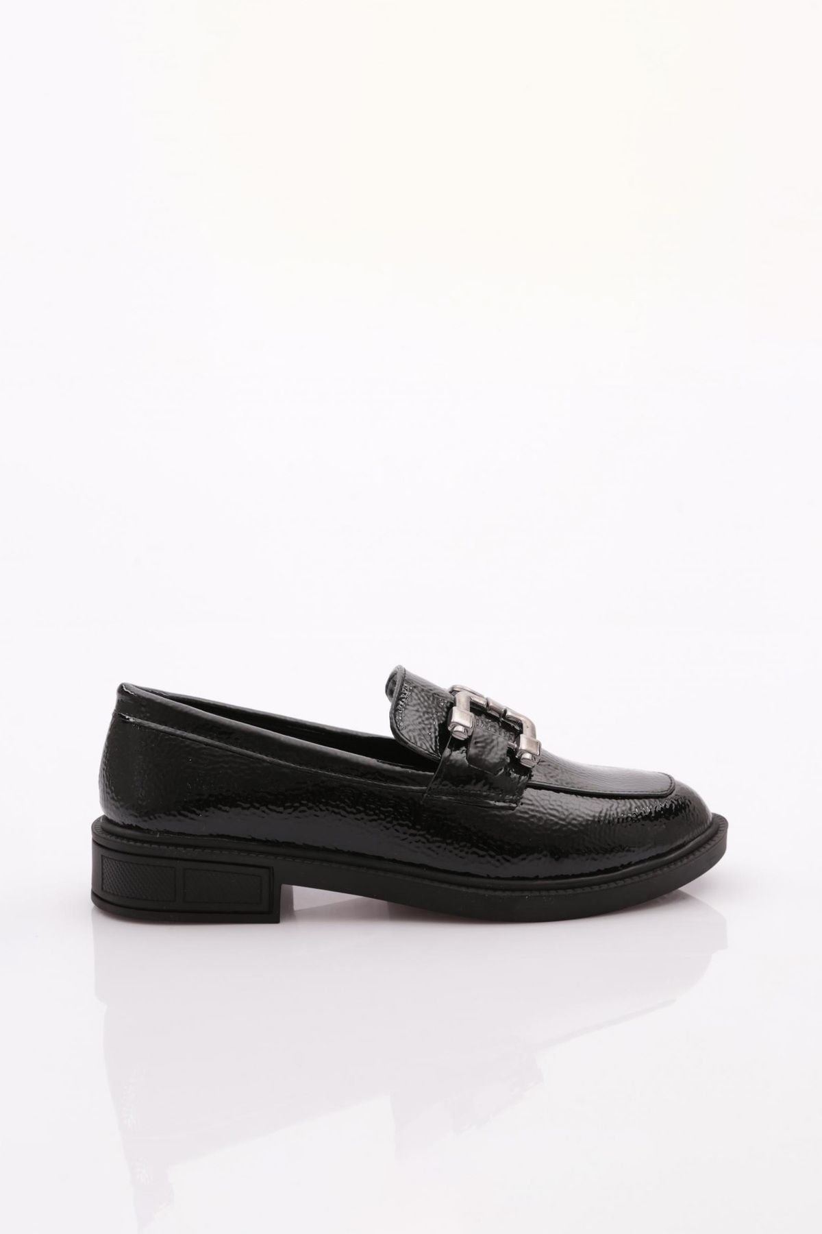 DGN-Black Patent Leather Women's Loafer - Wrinkled 30212674 1