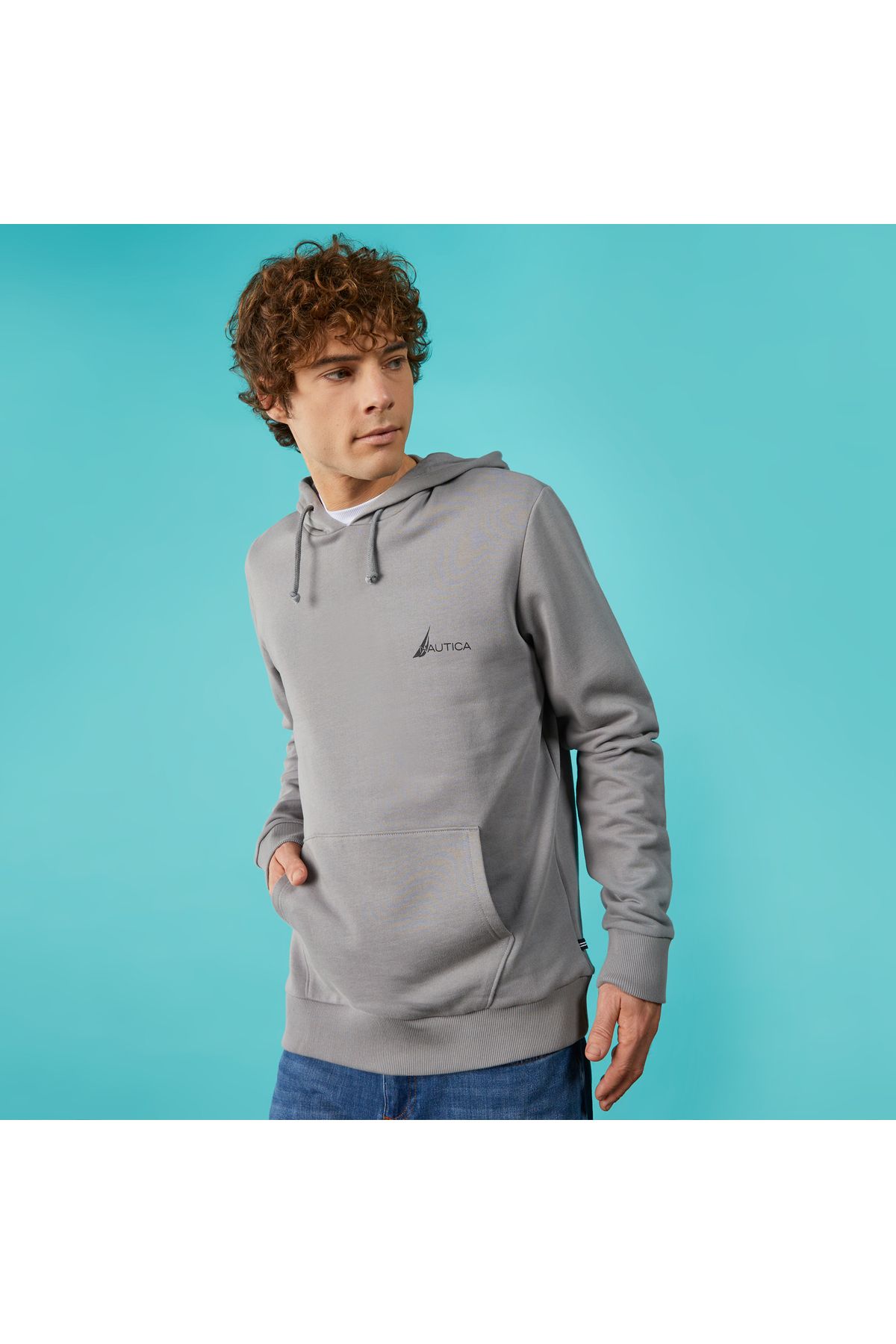 سویشرت خاکستری مردانه پیراهن متناسب با استاندارد Nautica