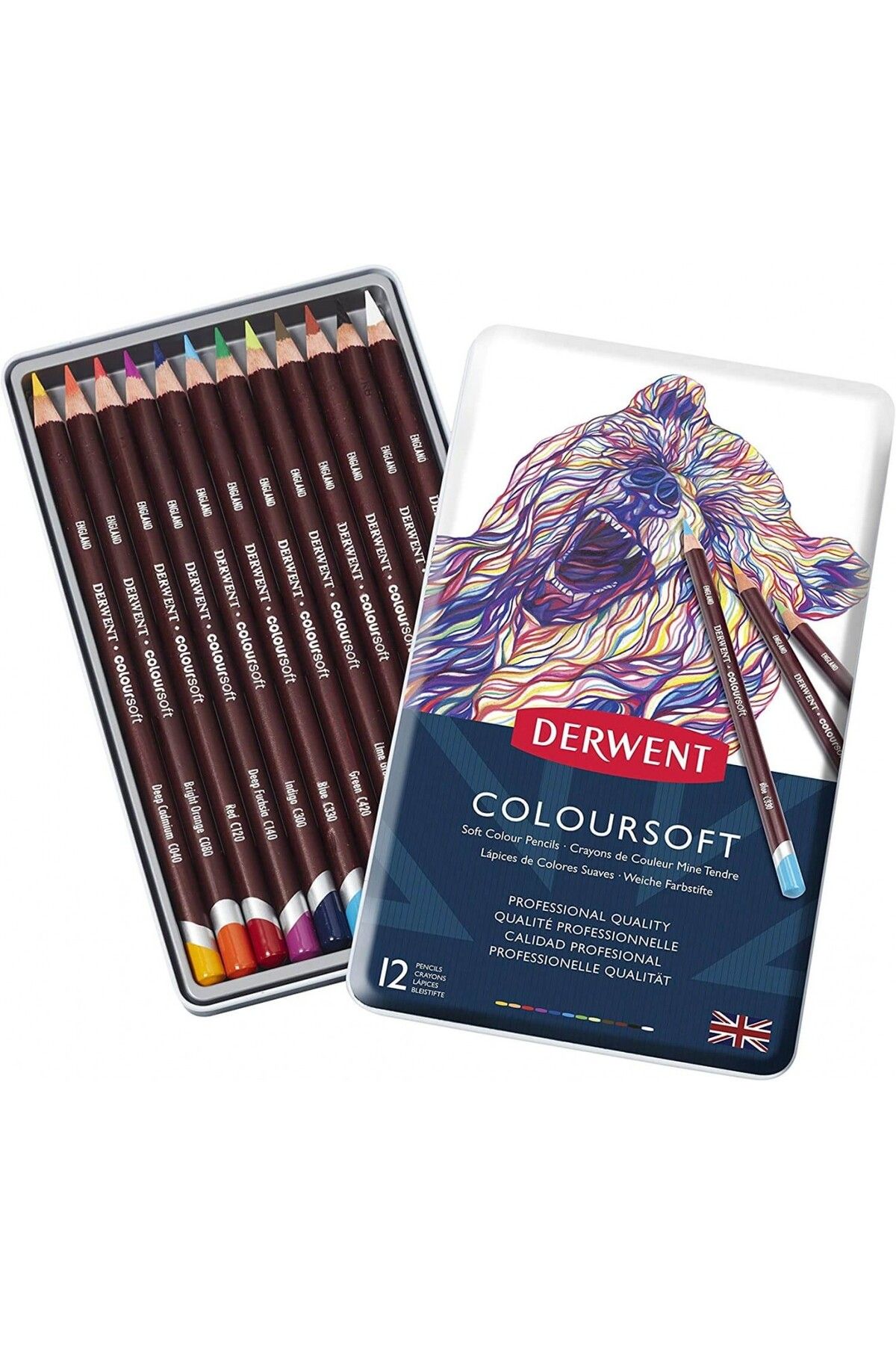 Derwent Coloursoft 12'li Kuru Boya Kalem Seti / 0701026