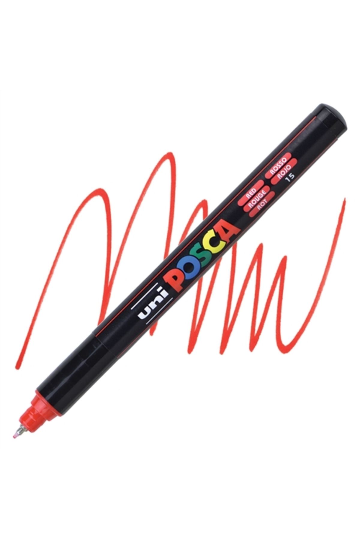 Uni-Ball Posca 0.7mm Fine Poster Markörü Kırmızı (4) / Pc1mr 1