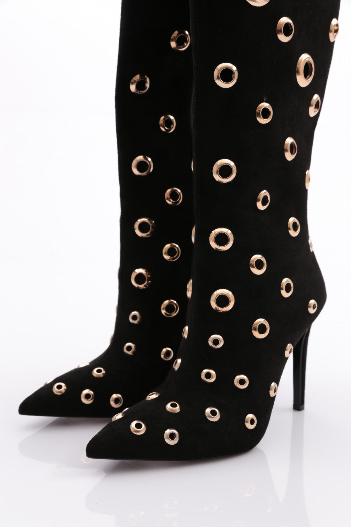 DGN-1124 Model Women's Circle Patterned Boots 4