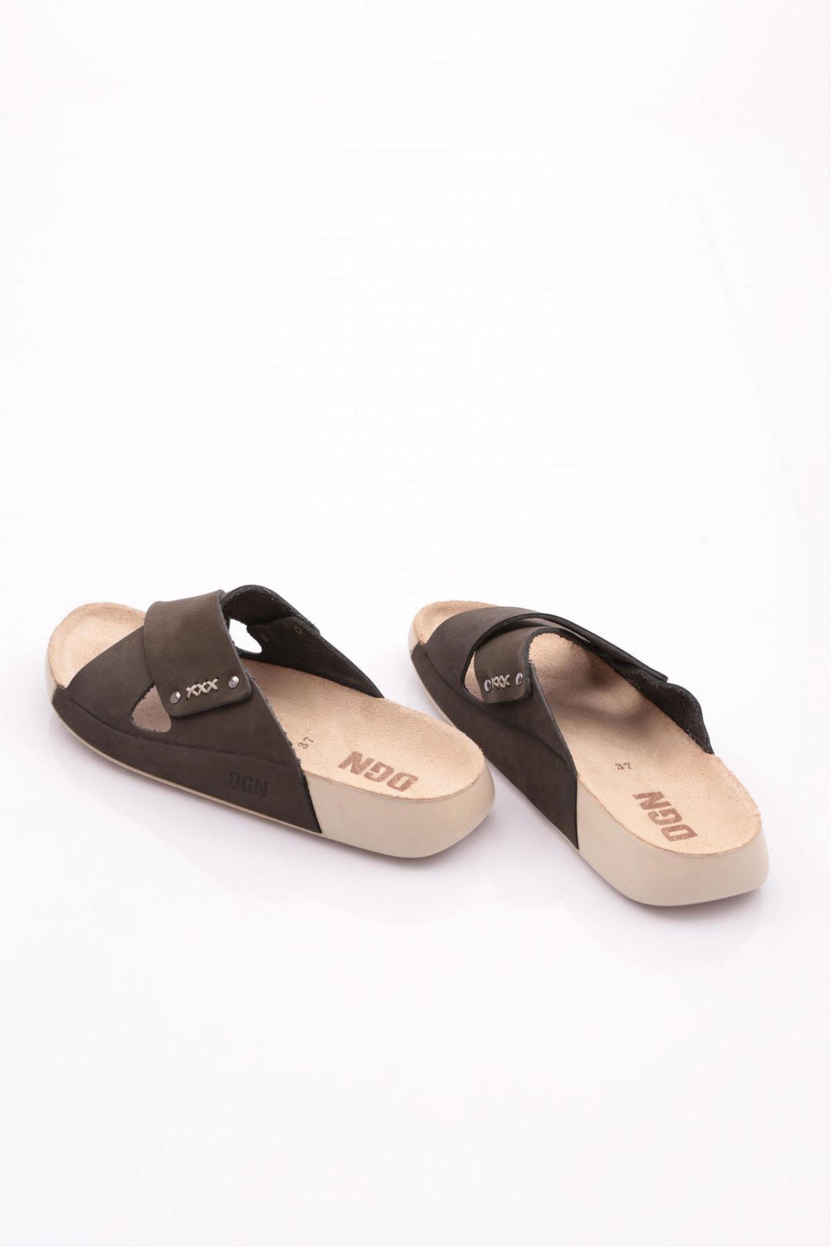 DGN-Γυναικείες παντόφλες Strappy - Khaki Nubuck 26372623 3