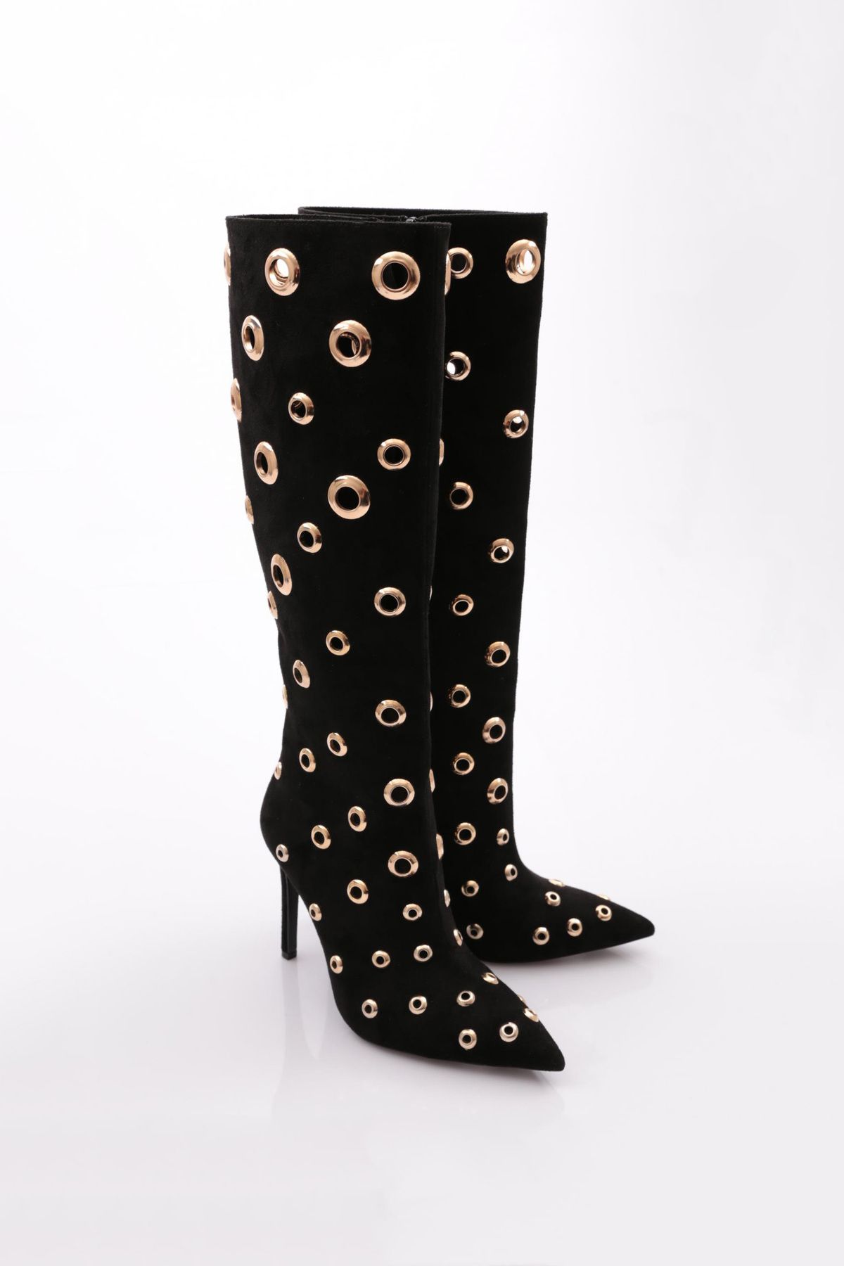 DGN-1124 Model Women's Circle Patterned Boots 2