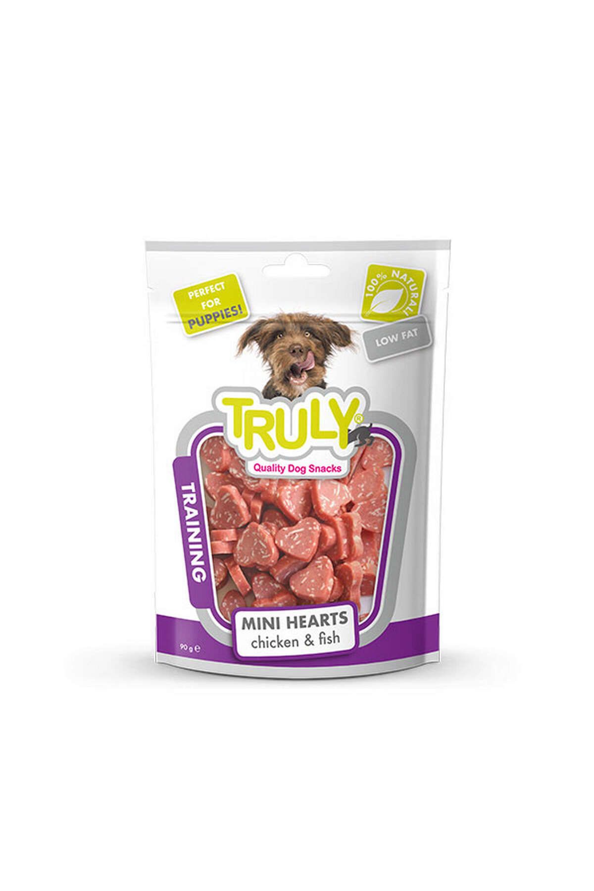 TRULY YUMUŞAK KÖPEK ÖDÜLÜ KALP Ş.TAVUK-MEZGIT 90GR X 3 ADET YKTSN