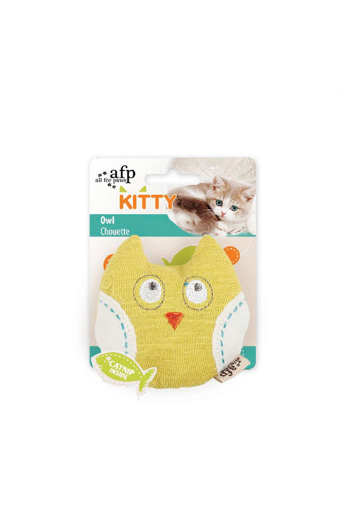 Afp Kitty - Peluş Sarı Baykuş Yavru Kedi Oyuncak YKTSN