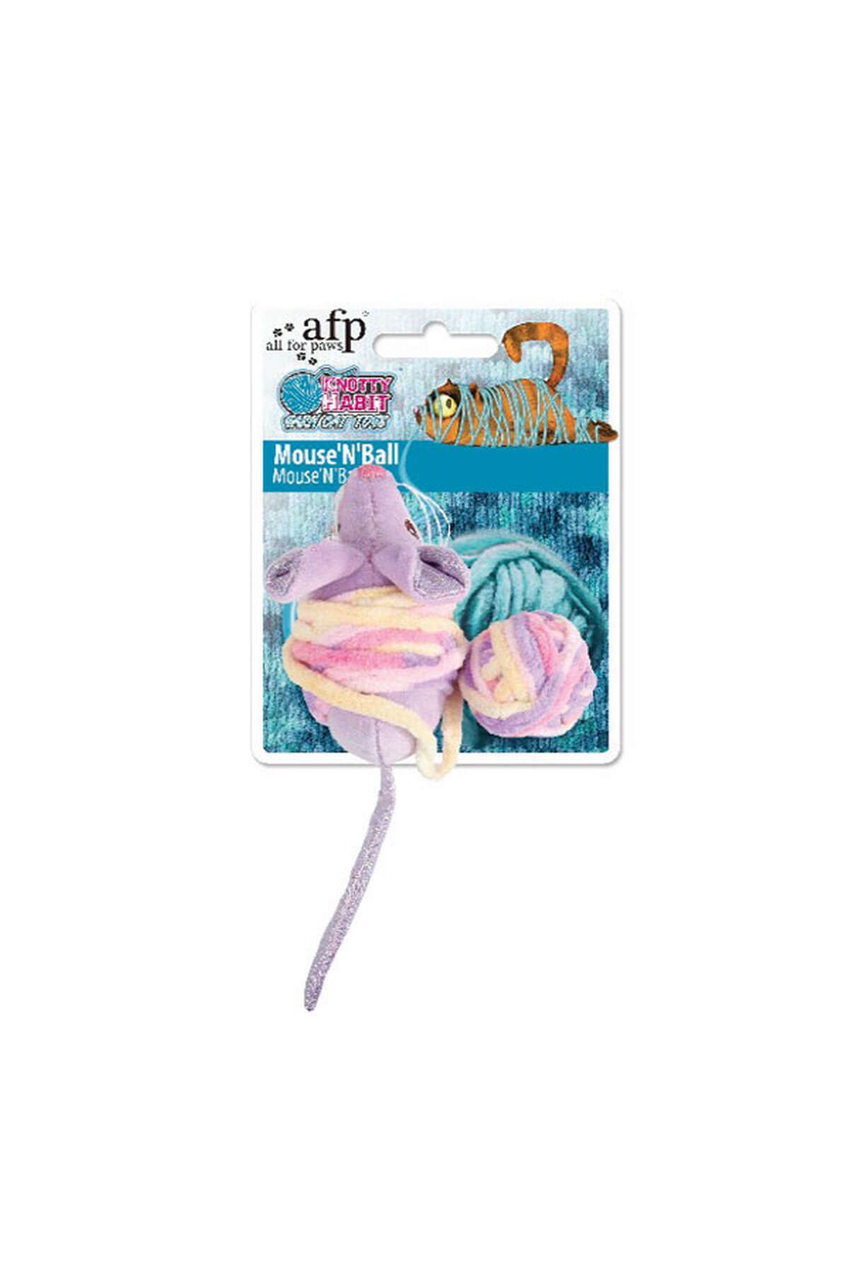 Afp Knotty Habit - Renkli Peluş Fare İpli Oyuncak YKTSN