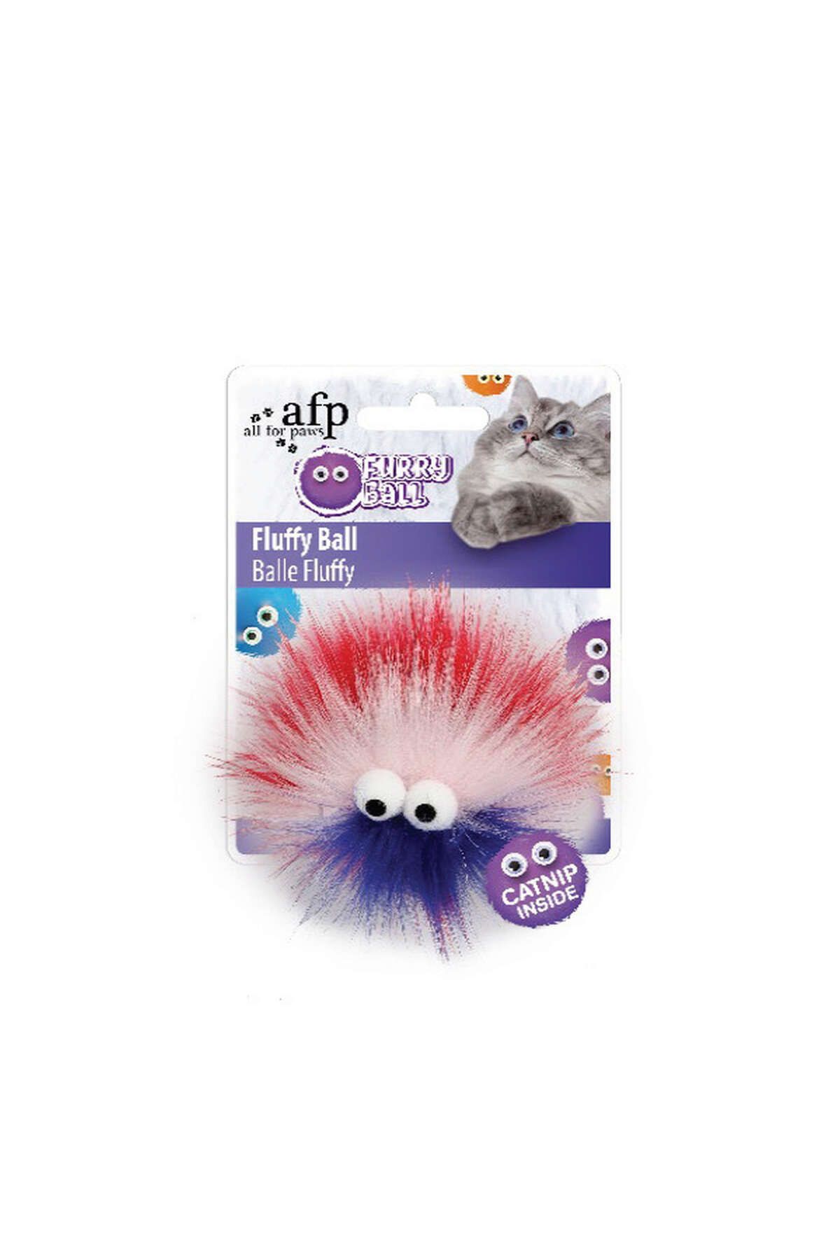 Afp Furry Ball - Tüylü Renkli Top Oyuncak Kırmızı YKTSN
