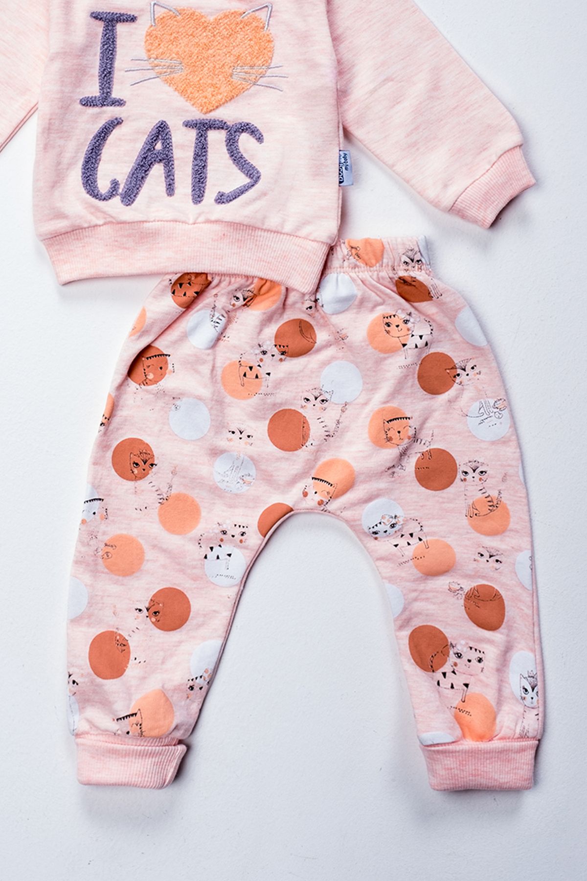 LUSANA-Unisex 378 6-18 Months I Love Cats 2-Piece Set 4