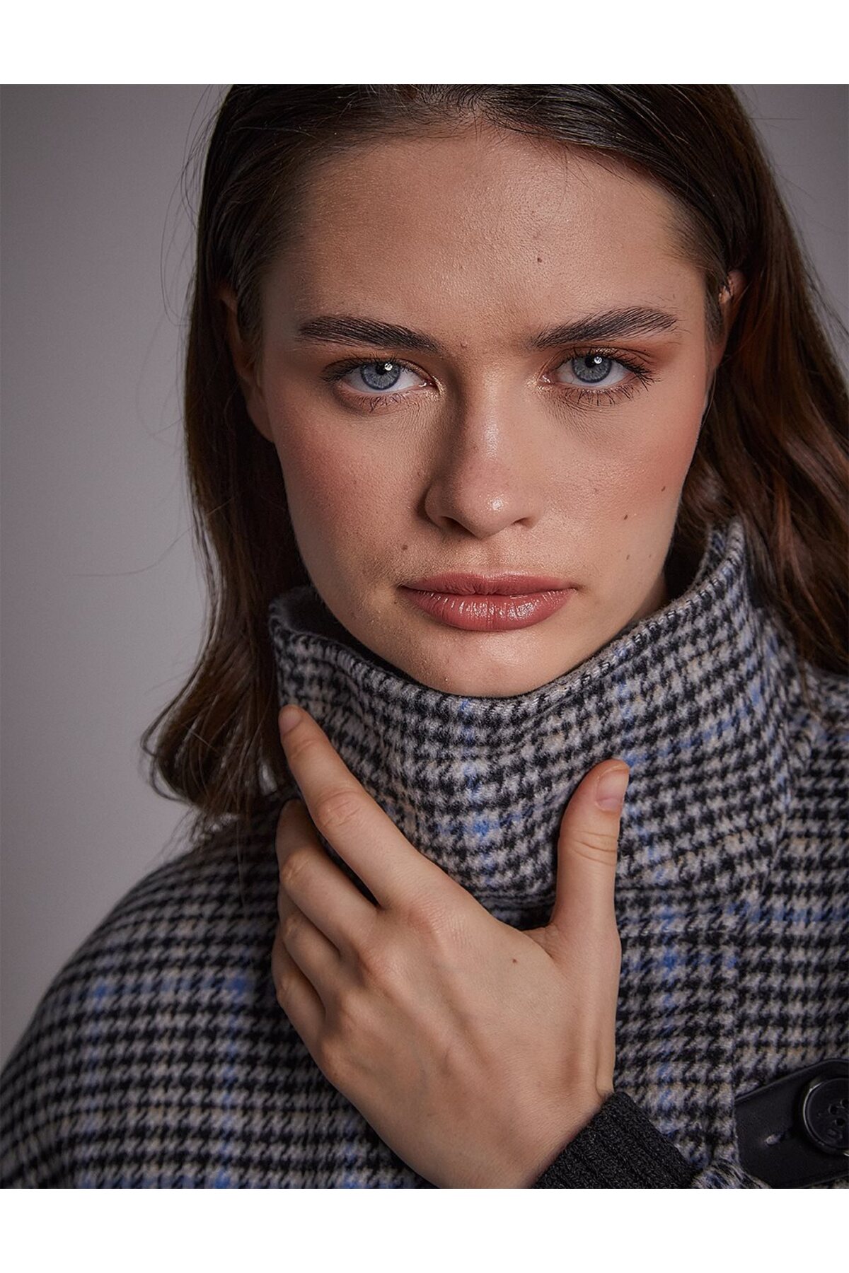 Kayra  Premium Yün Çift Taraflı Kaban Gri - Görsel 6