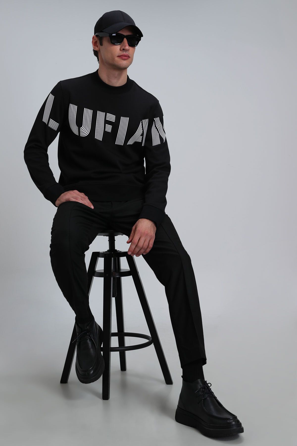 Lufian Todillo Erkek Sweatshirt Siyah