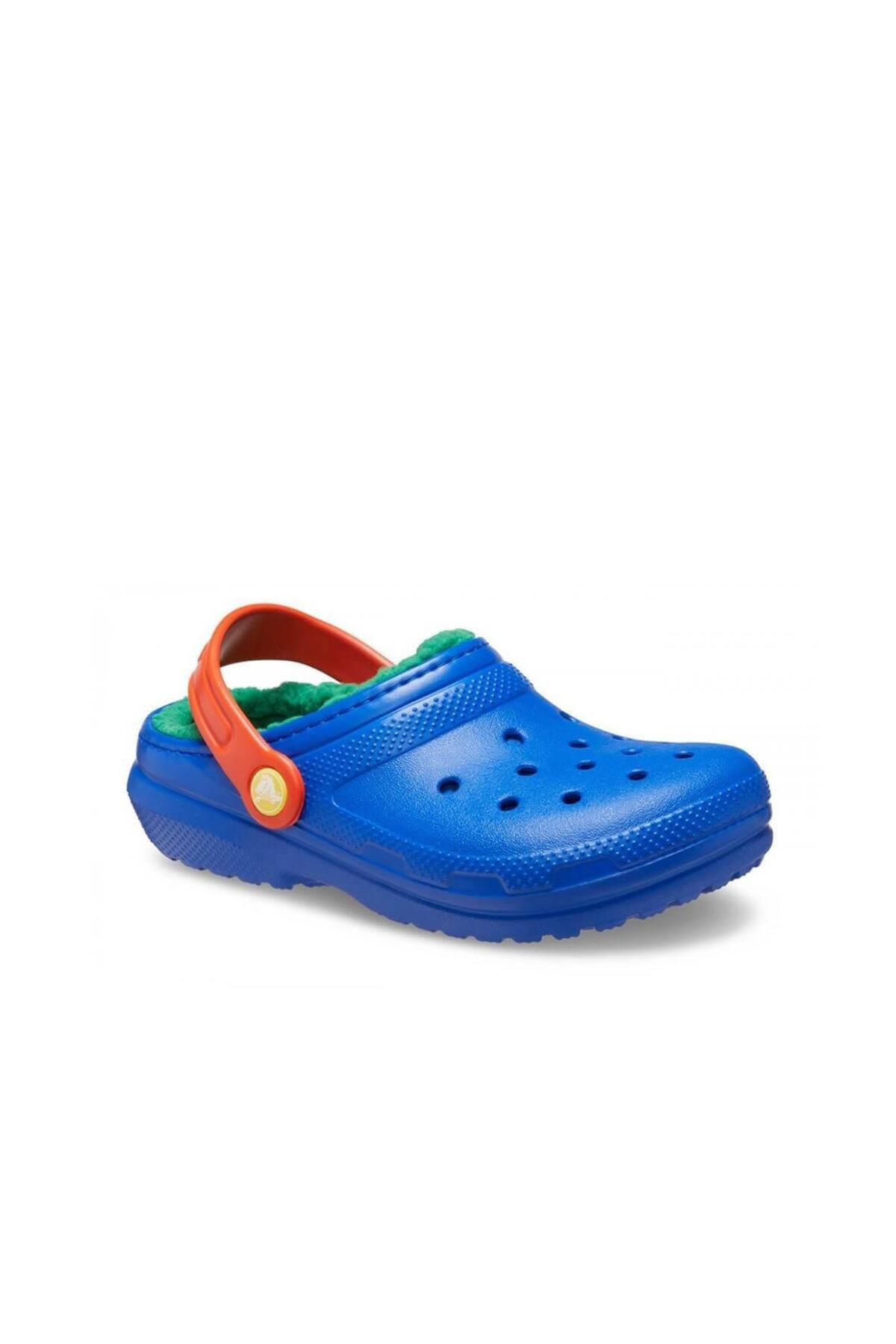 Crocs-Classic Lined Clog K Slippers for Kids - Blue / Multi 2