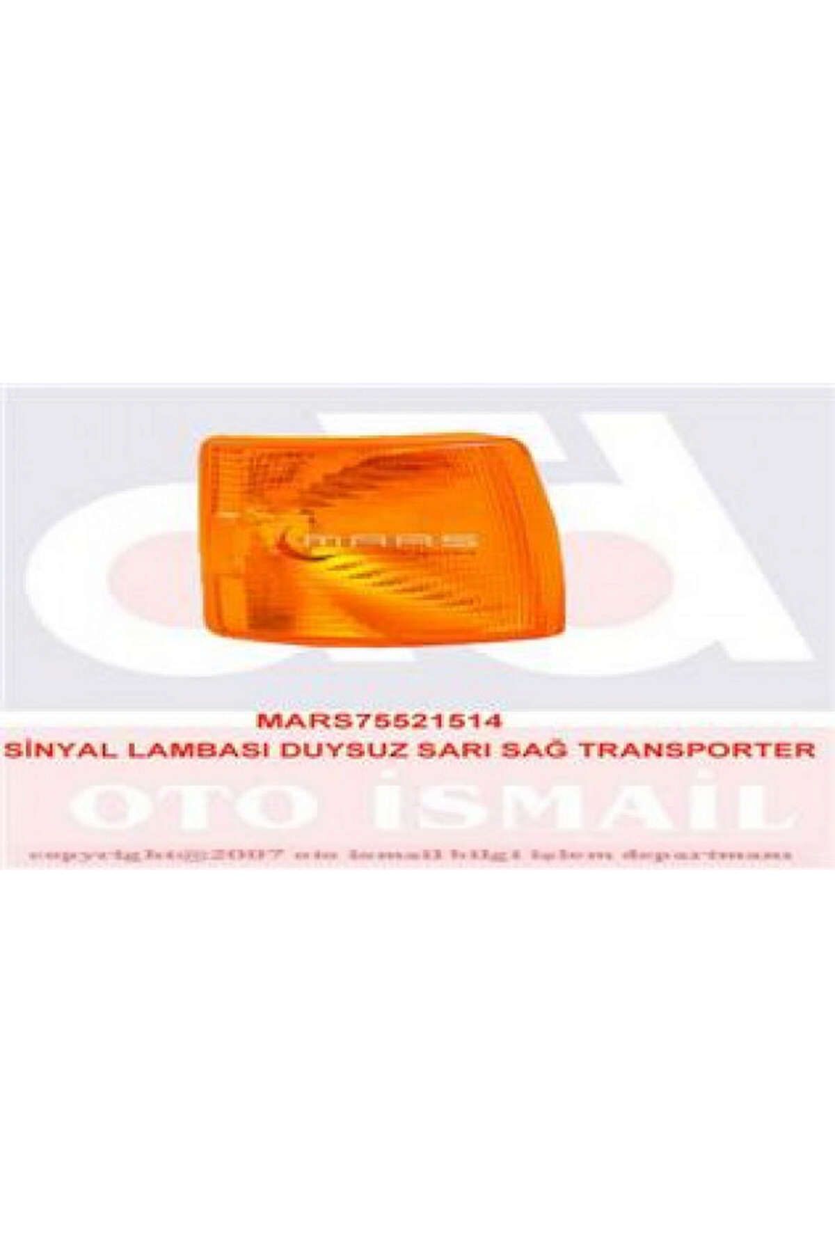 Mars SİNYAL LAMBASI SAĞ SARI DUYSUZ [ VOLKSWAGEN TRANSPORTER 1990-1996 ] LZWDR