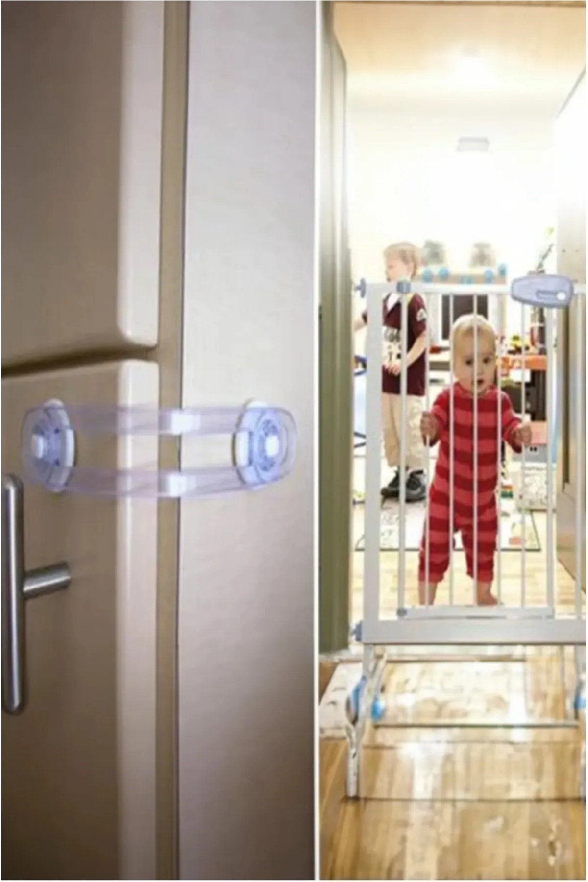 Hilamingo Home Şeffaf Tasarımı İle Çocuk Koruma Kiliti Çekmece Dolap Kilidi 10 Adet fotoğrafı 3 (önizleme)