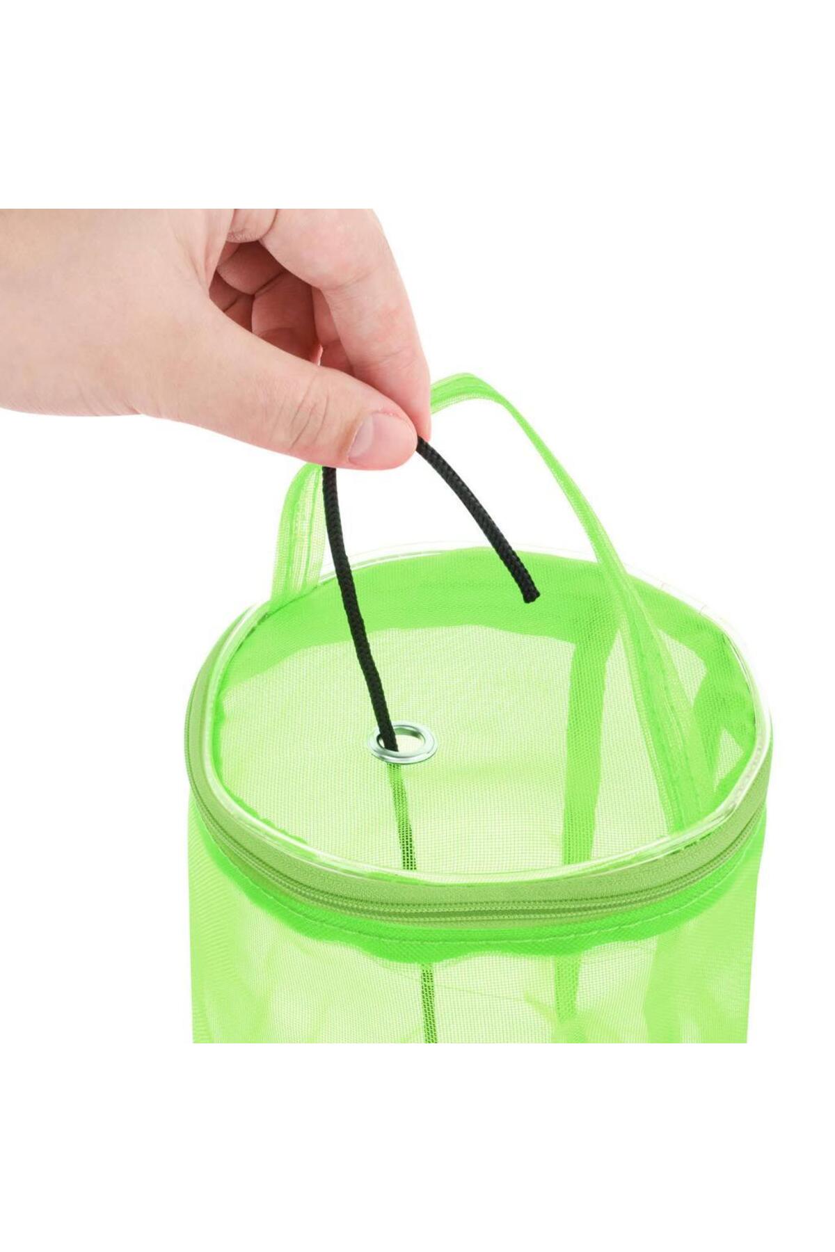 yumakça Şeffaf Yumak Çantası 13 x 14 Cm Mini Boy LE13 Yeşil Organizer Çanta görsel 3