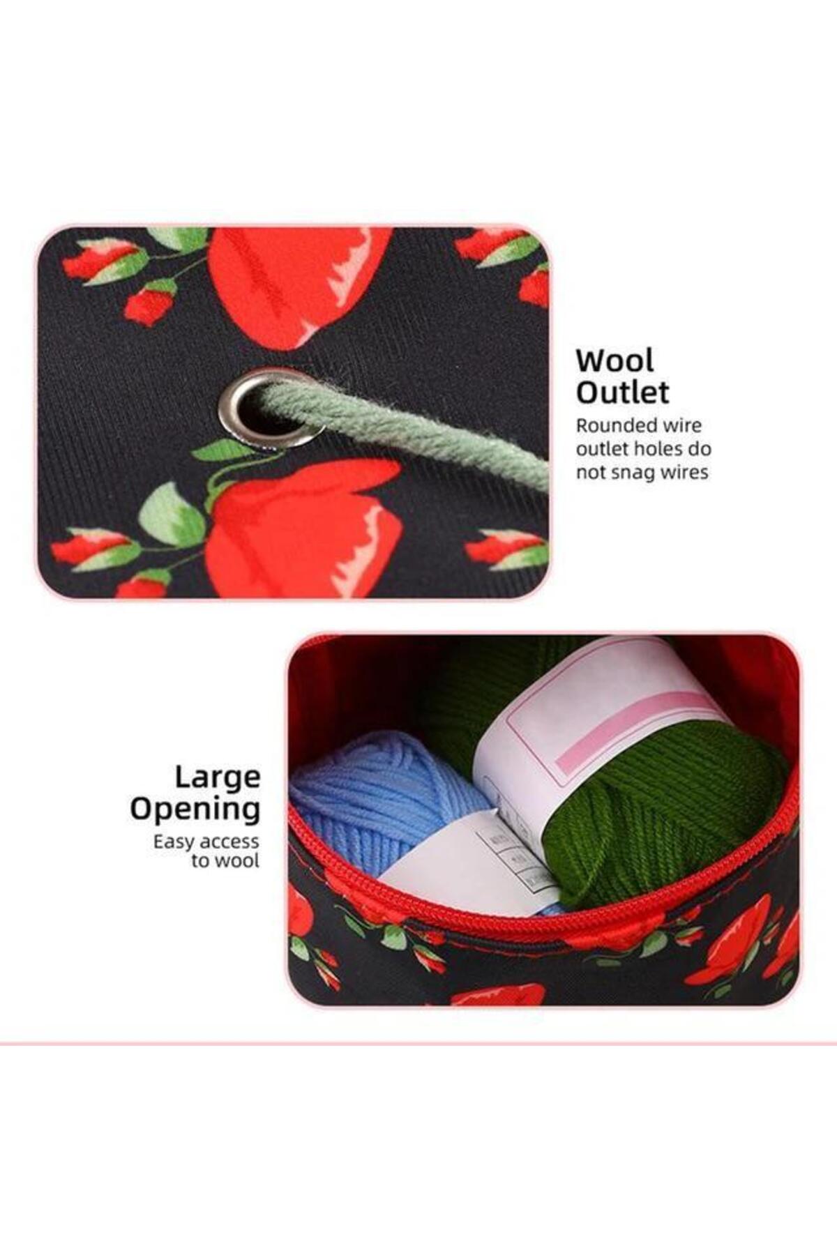 yumakça Yumak Çantası 13 x 14 Cm Mini Boy LE13 Siyah Organizer Çanta görsel 5