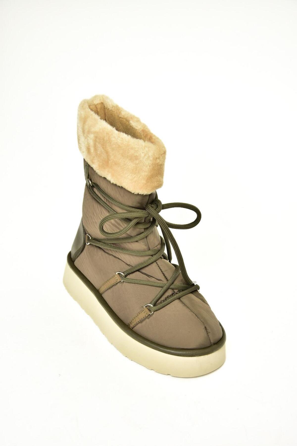 Fox Shoes T476383004 Haki Kumaş Kar Botu görsel 7