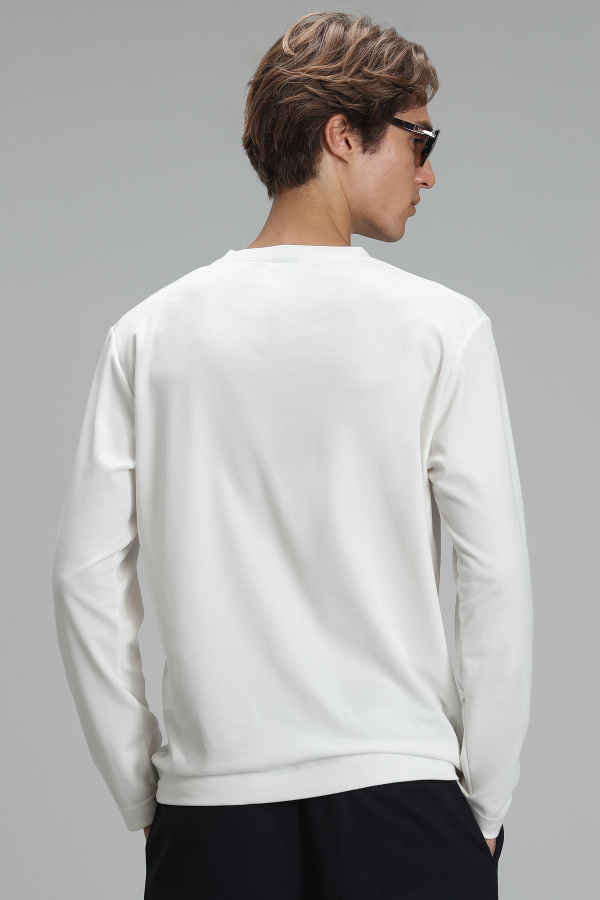 Lufian-Carter Men's Long Sleeve T-Shirt Off White 6