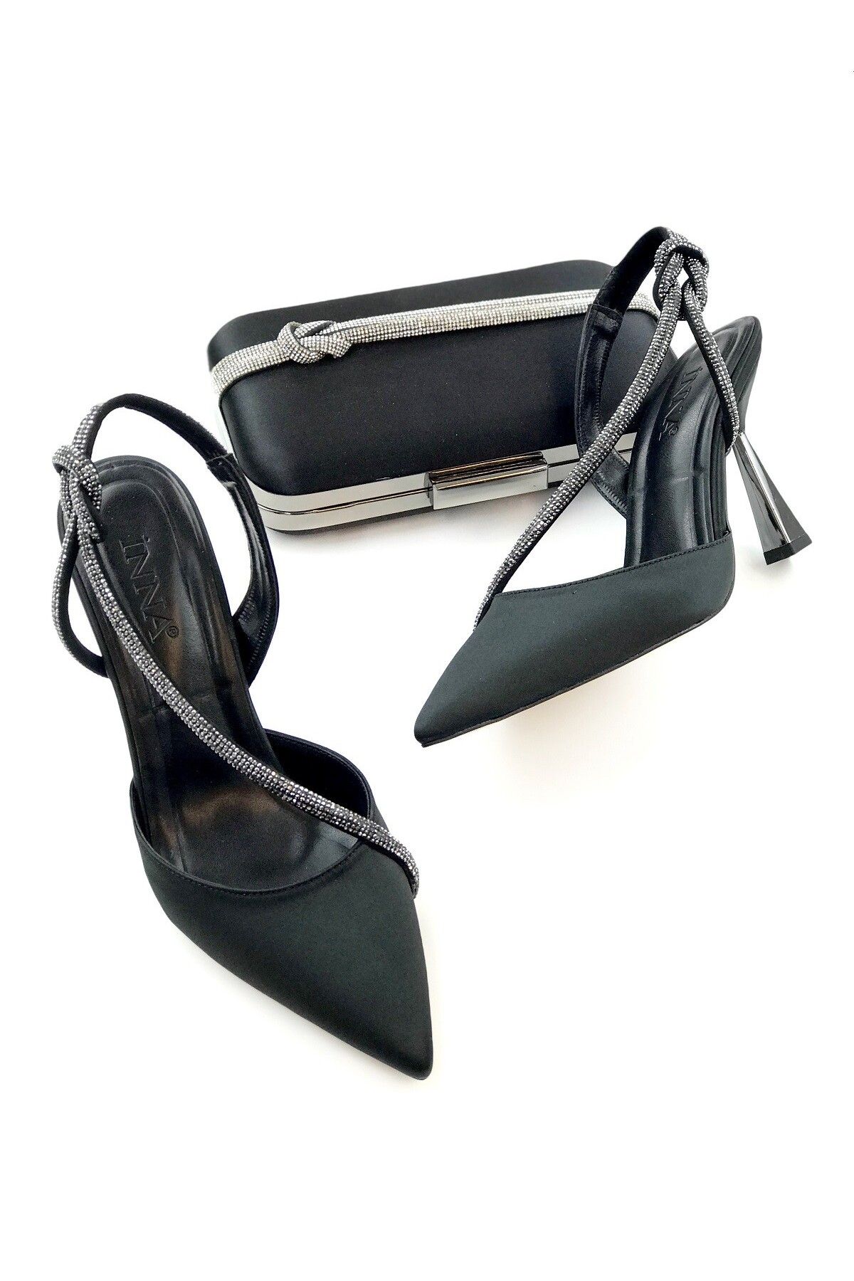 İNNA-Yoka Inna Women's Evening Dress Stoned Heeled Shoes 4