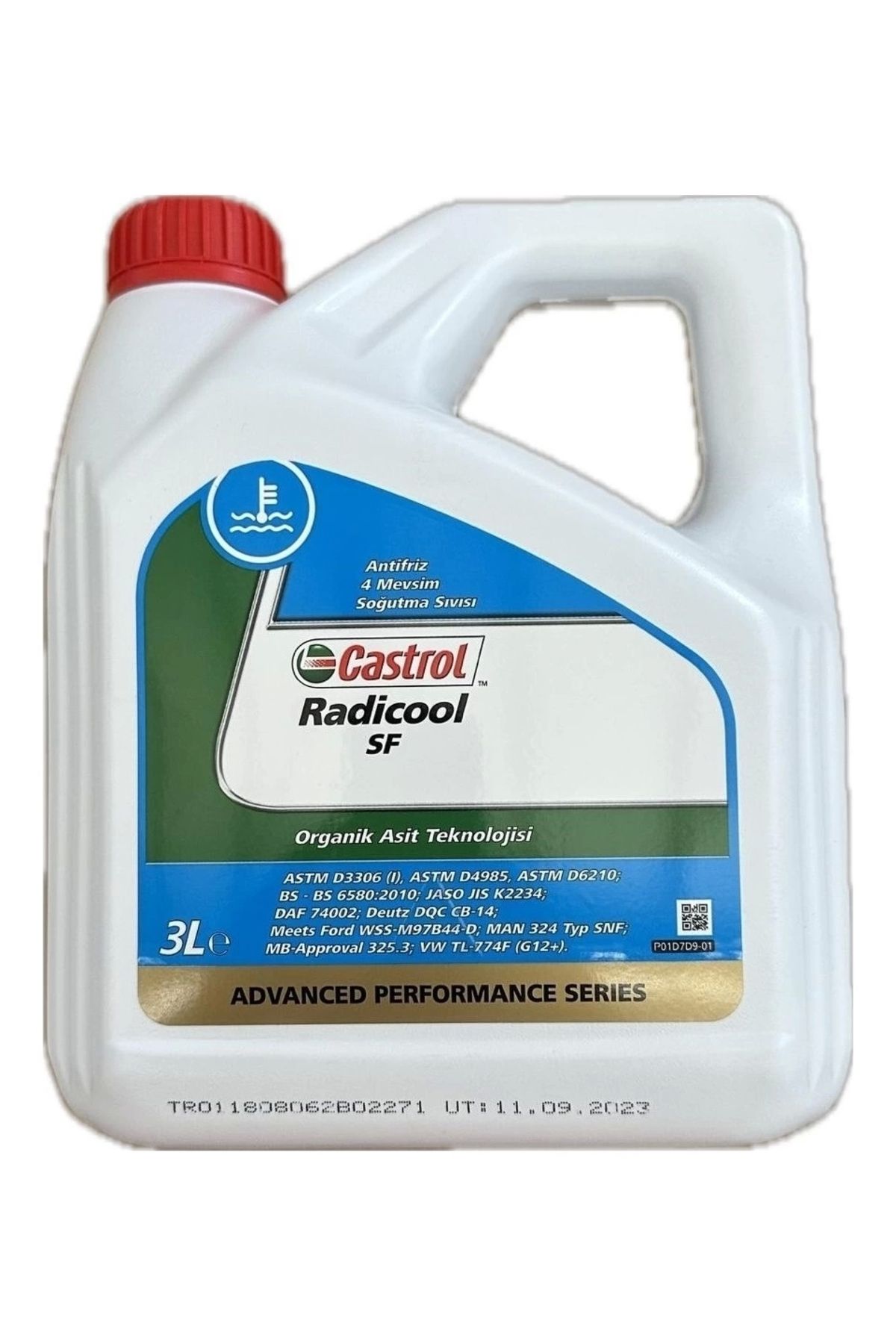 CASTROL Radicool Sf Konsantre Uzun Ömürlü Kırmızı Antifriz Organik 3 Lt