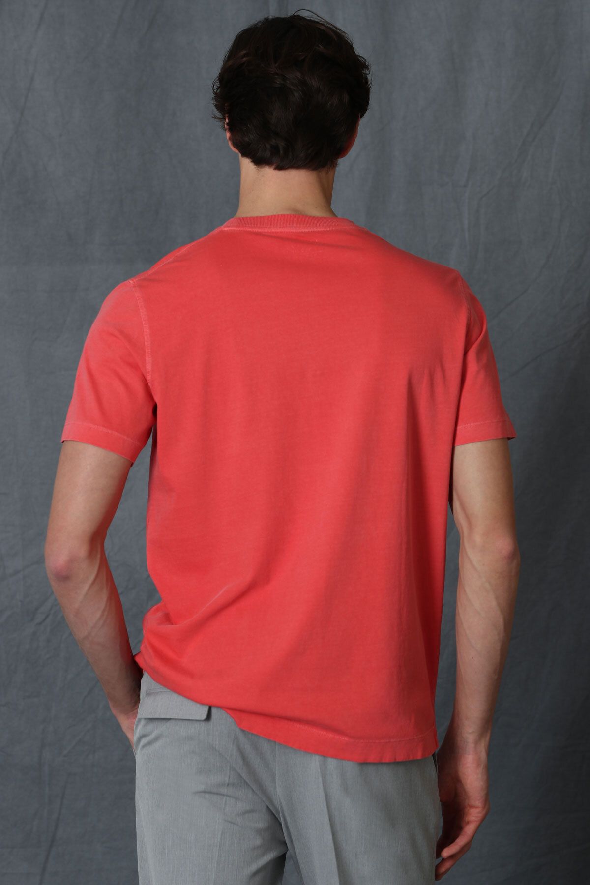 Lufian-Sarder Men's Basic T-Shirt Coral 6