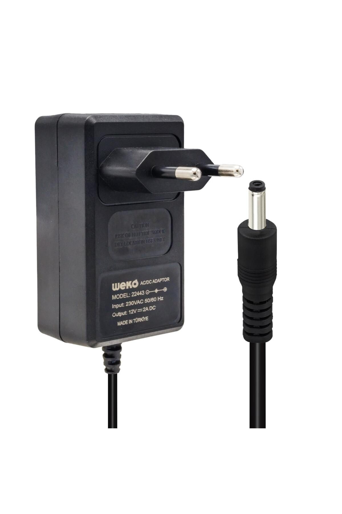 İklimStore 12 VOLT - 2 AMPER 2.5*0.7 UÇLU YERLİ ÜRETİM PLASTİK KASA PRİZ TİPİ ADAPTÖR (5131)