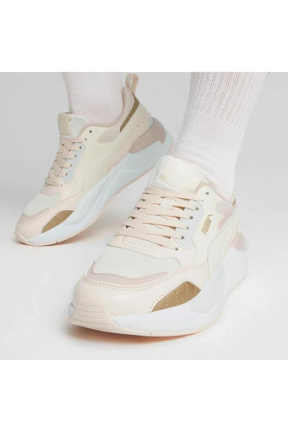 اسنیکر سفید زنانه اشعه ایکس 2 مربع Rosebay Almond Rose Gold Puma